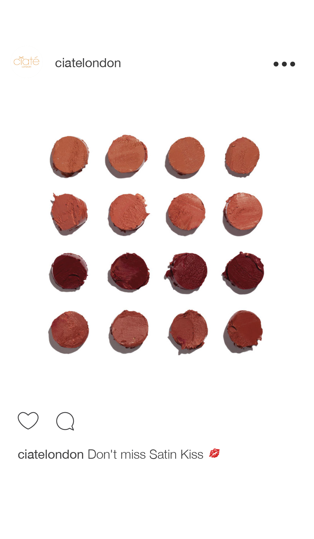 Campaign content grid showing social imagery from the Ciaté London x Olivia Palermo launch.