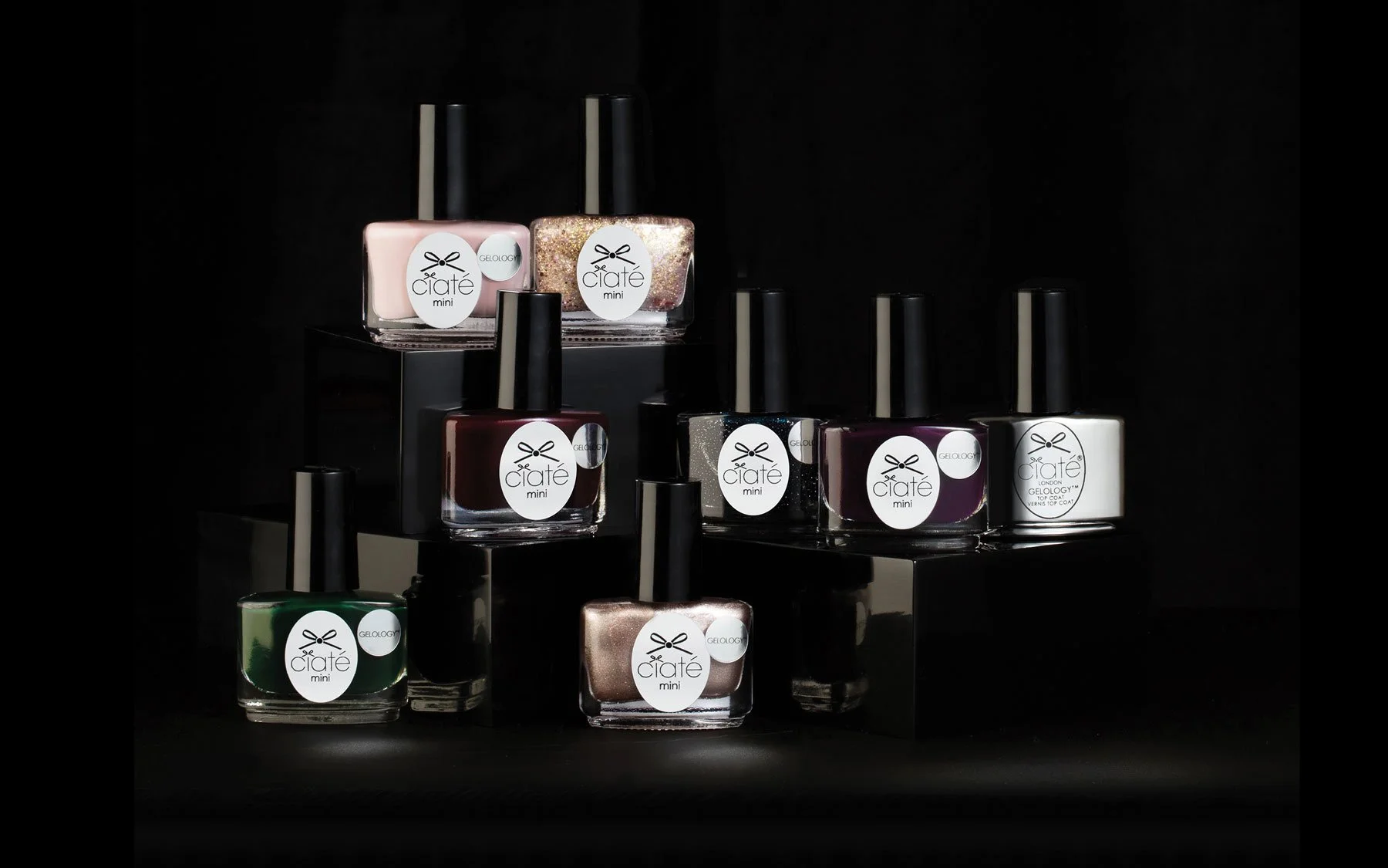 Ciaté London nail lacquer range still life for cosmetics campaign art direction