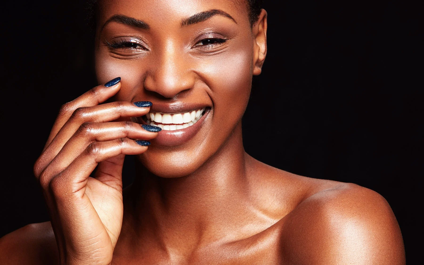 Nail polish hero model campaign visual for Ciaté London cosmetics art direction