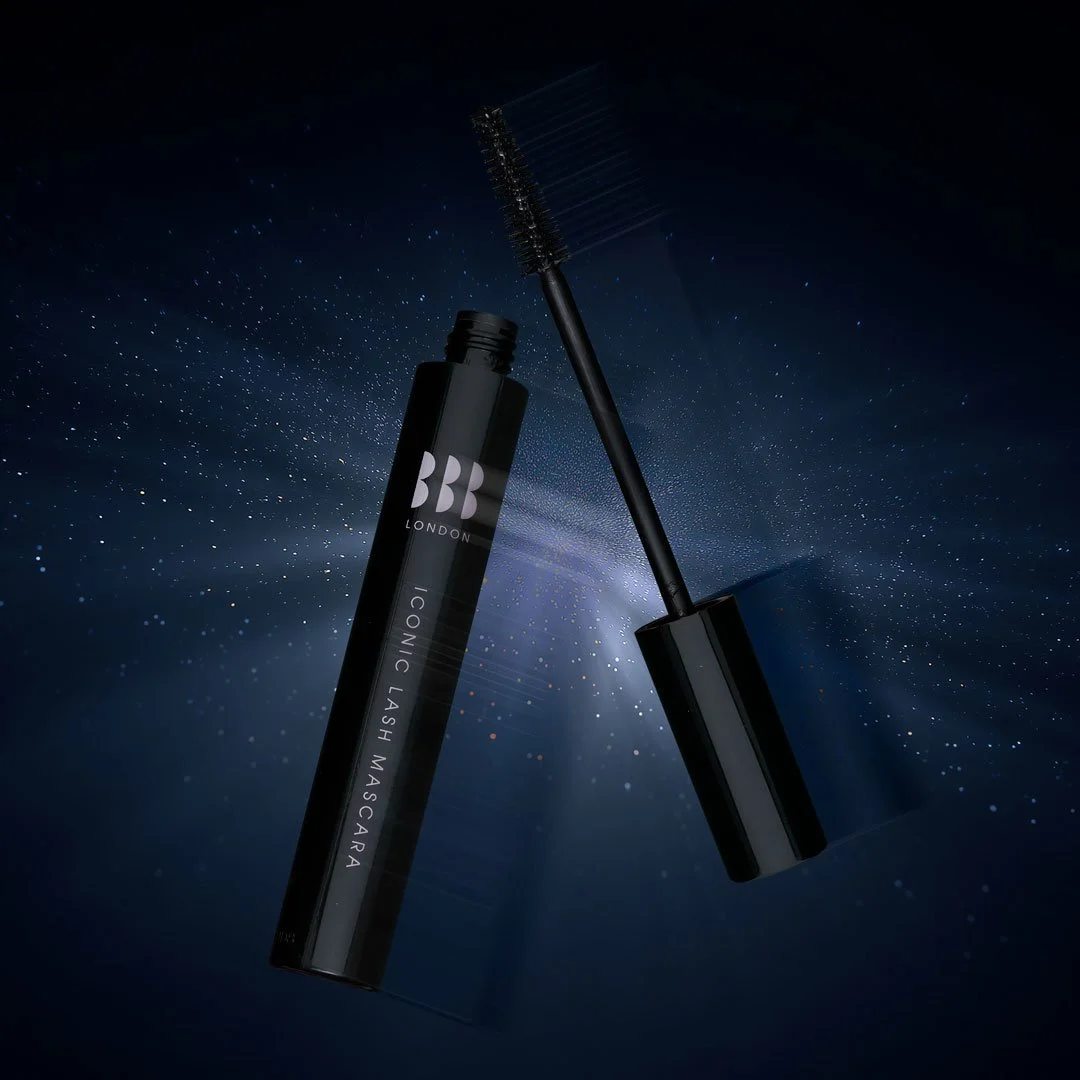 Blink Brow Bar Eye Wonder gift set photographed in cosmic lighting with shimmer accents