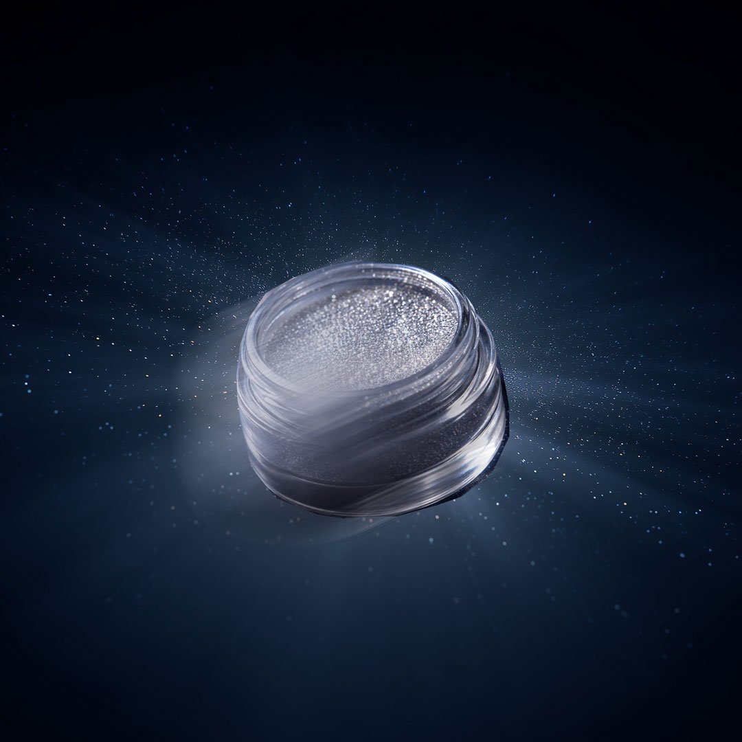 Blink Brow Bar Eye Wonder gift set photographed in cosmic lighting with shimmer accents