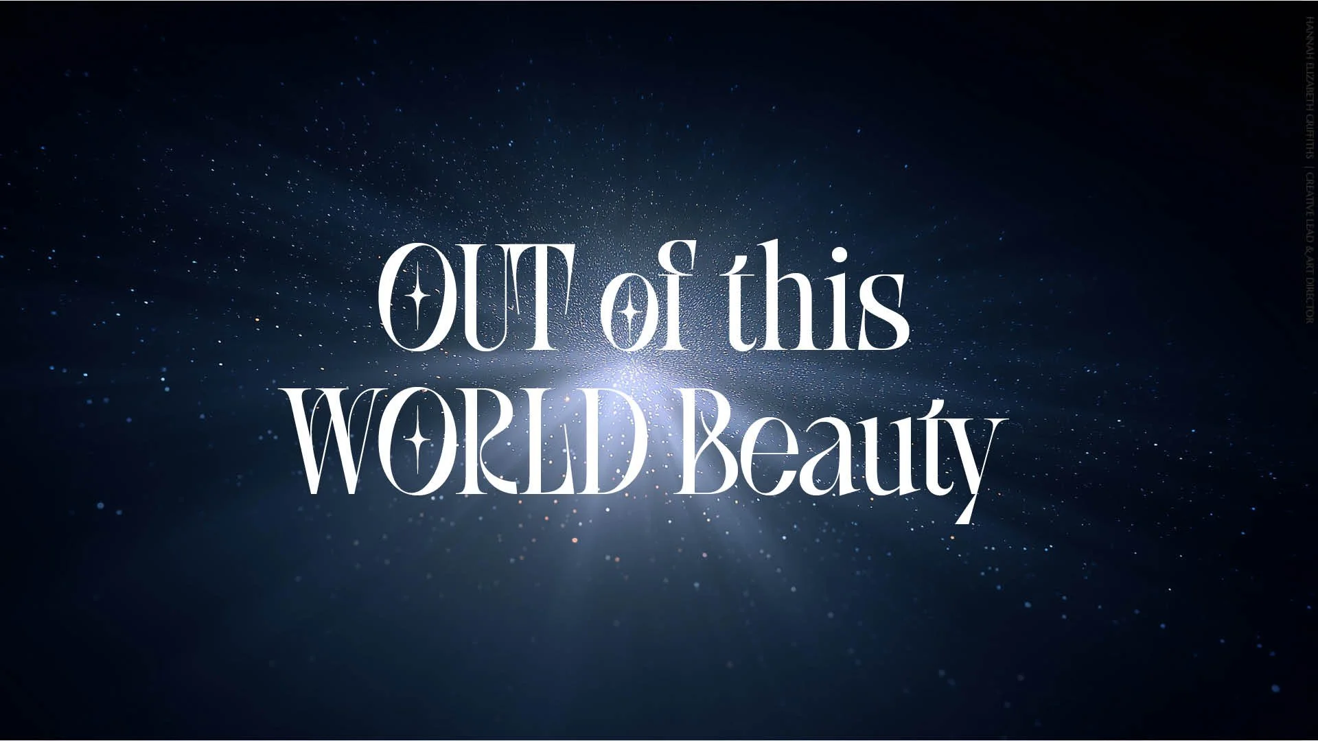 Macro silver cosmetic shimmer texture with fine reflective particles and typography