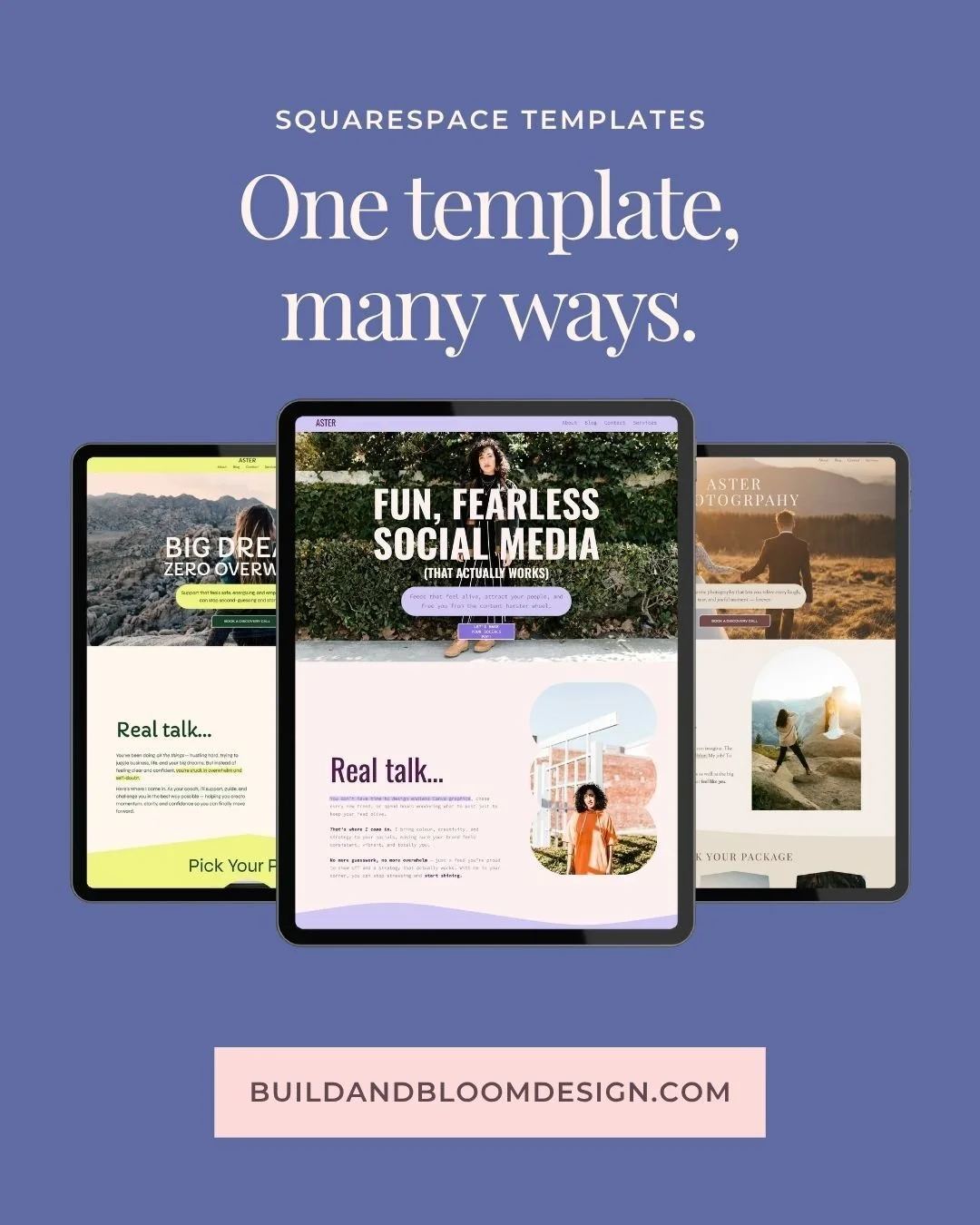 Ever seen a template that actually gets your brand vibe?

Meet my Squarespace template, Aster - she's not going to be forcing anyone into a box. Aster flexes, shifts, and styles beautifully no matter your niche. 💻✨

One design. Endless ways to make 