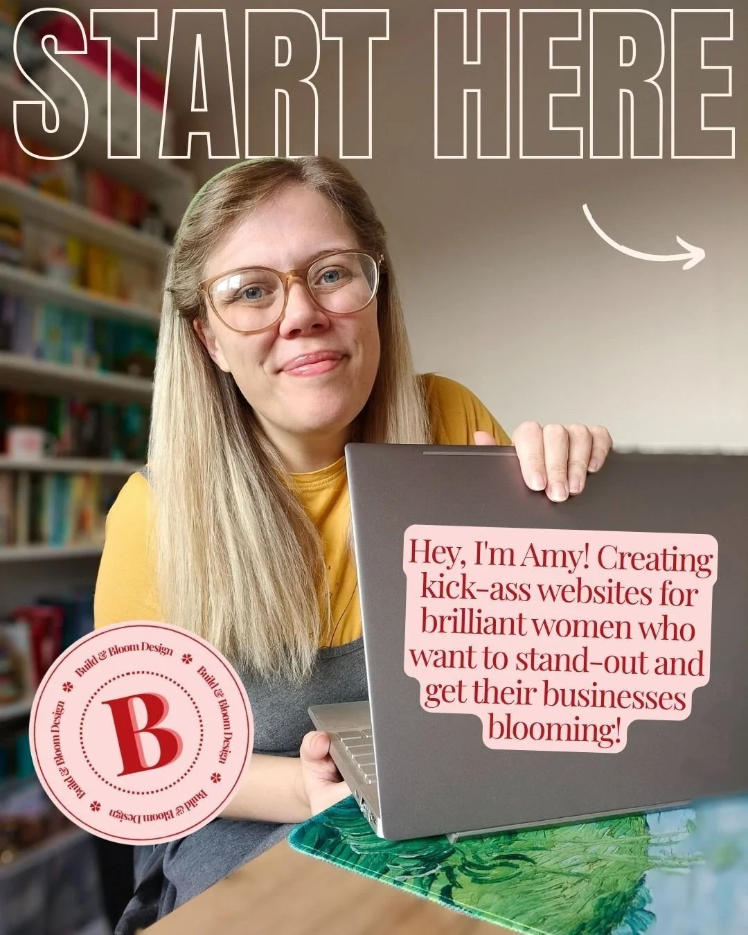 Meet your web designer 👋 

Hey, I'm Amy - the face behind Build &amp; Bloom Design, where I create bold, strategic Squarespace websites for brilliant women who are ready to stand out online.

If we haven&rsquo;t met yet, here&rsquo;s the quick versi
