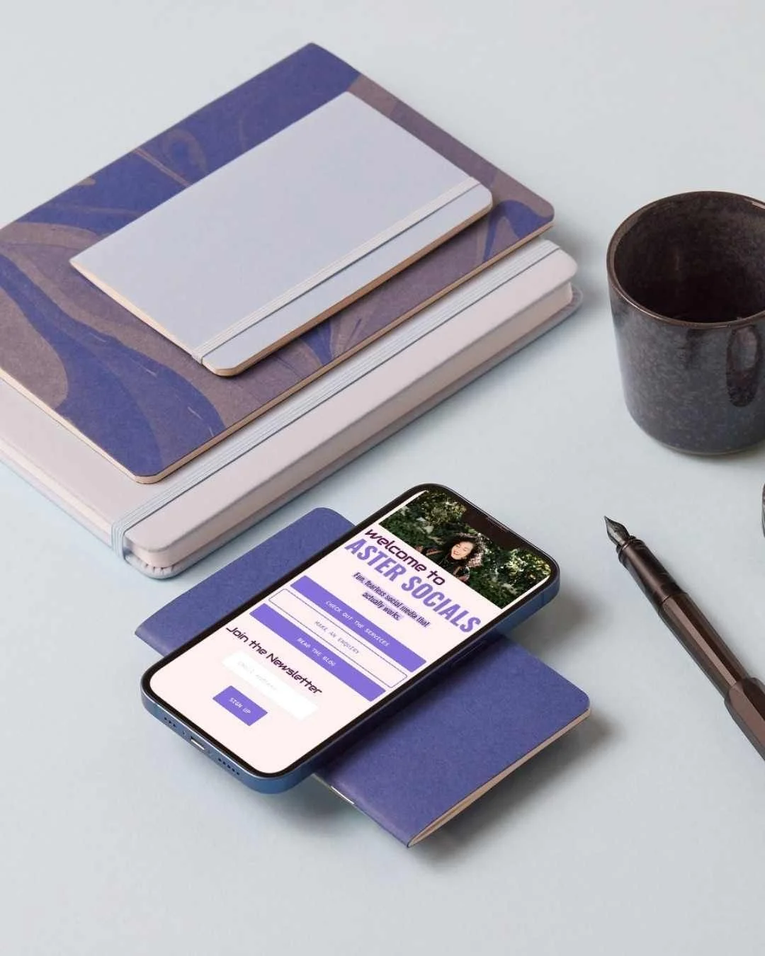 Serving you a social landing page that actually does something - because your Link in Bio deserves better than a sad list of buttons.

Aster&rsquo;s landing page is all about quick choices, clear paths, and a splash of personality (because even your 