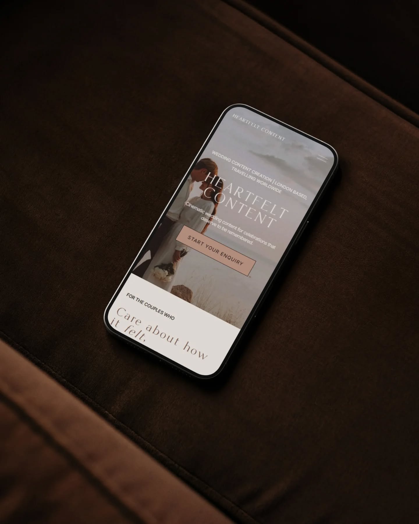 A website that works on every screen is the baseline. What it says on those screens is everything else.

Most wedding professionals spend years building a reputation that genuinely precedes them. Word travels. Referrals come in. The work speaks for i