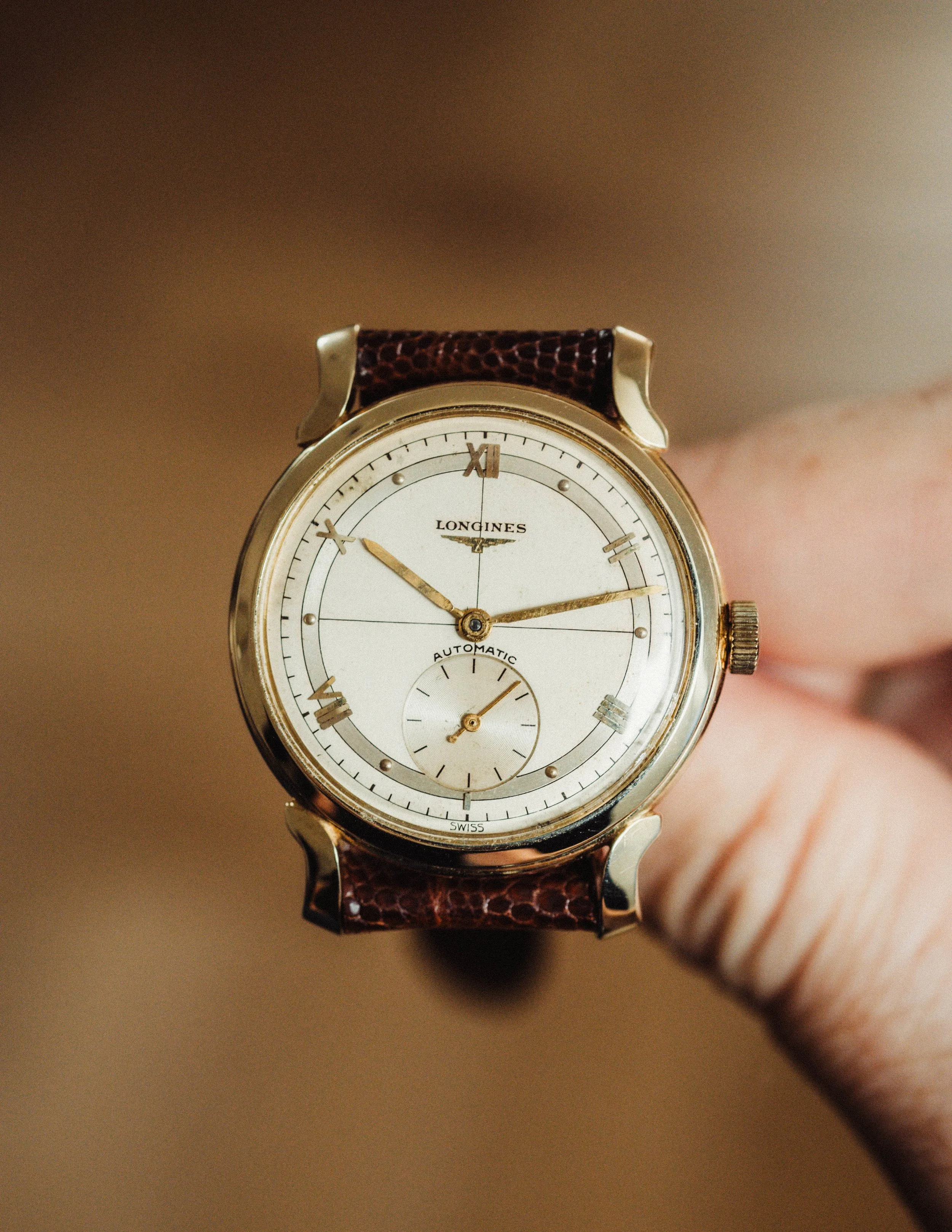 Longines 1950s Small Seconds 14k Gents Dress Watch