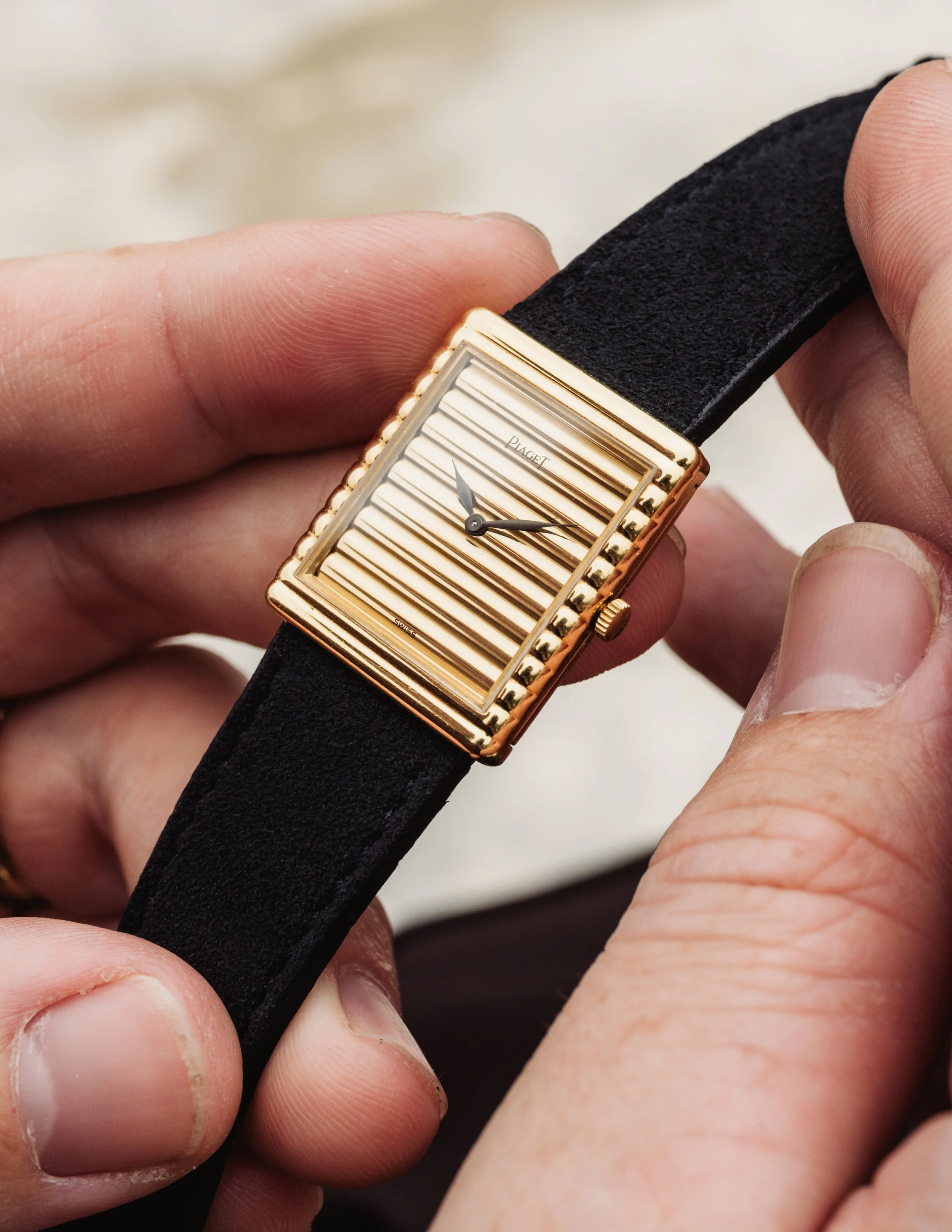 Piaget Tank 18k Gadroon Dial Ref. 91490