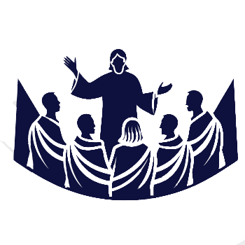 Illustration of a woman speaking to a group of diverse people sitting in a semi-circle around her.