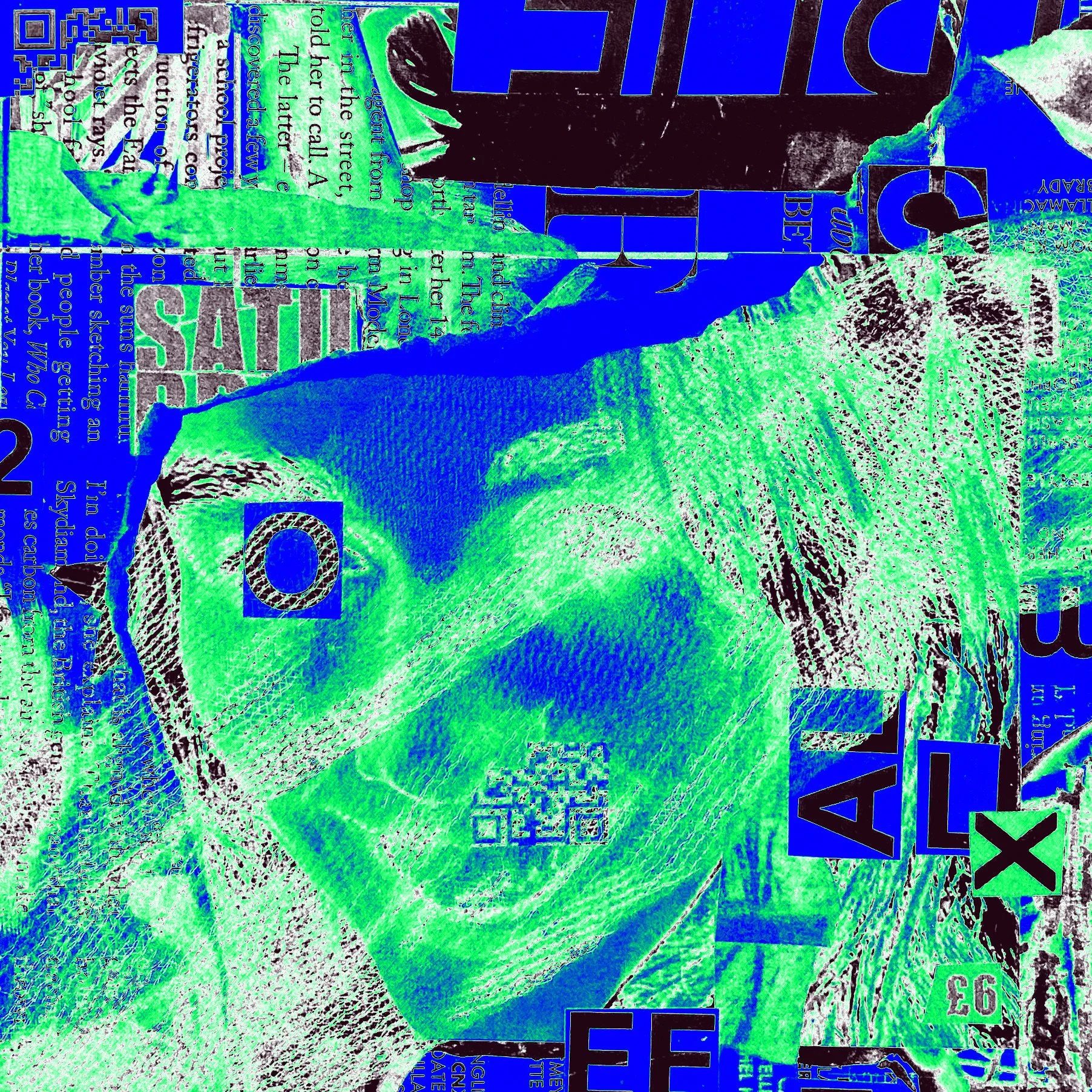 "Dumpster Parties (Whisper Through The Key Chain)", collage print, 30cm x 30cm, 2023