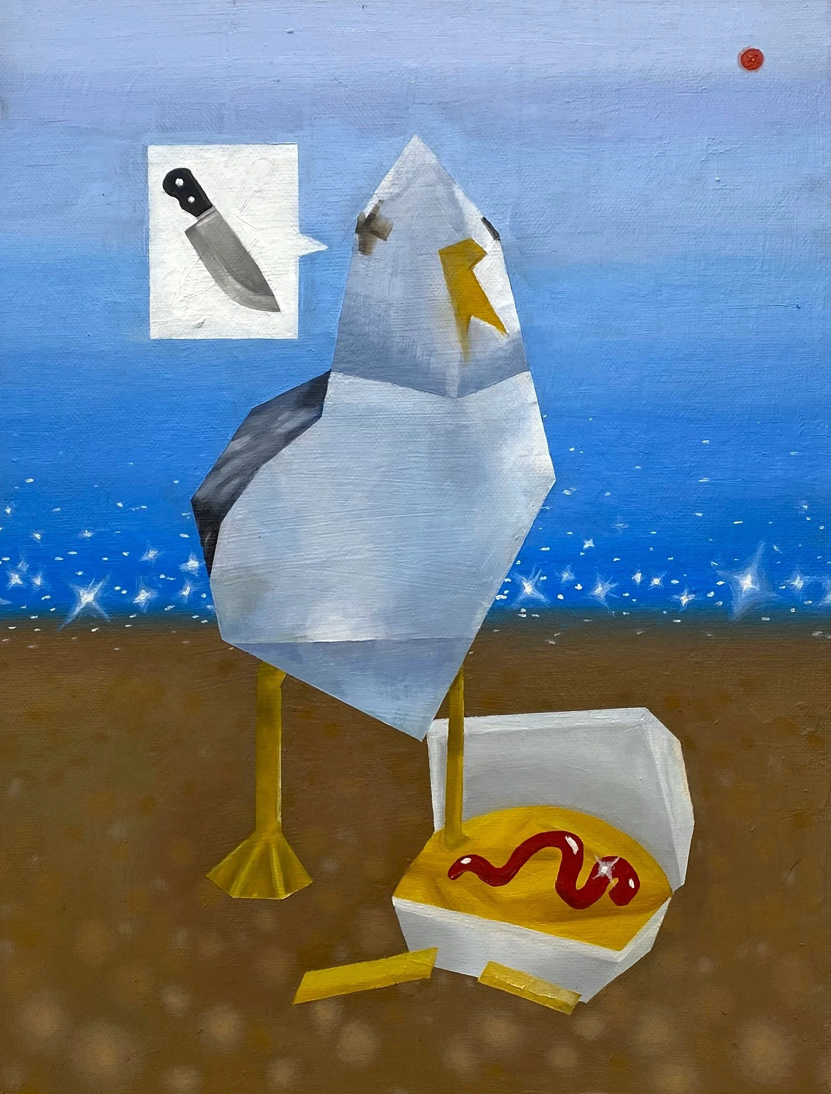 "se@gull", oil on canvas, 35cm x 28cm, 2024 *SOLD*