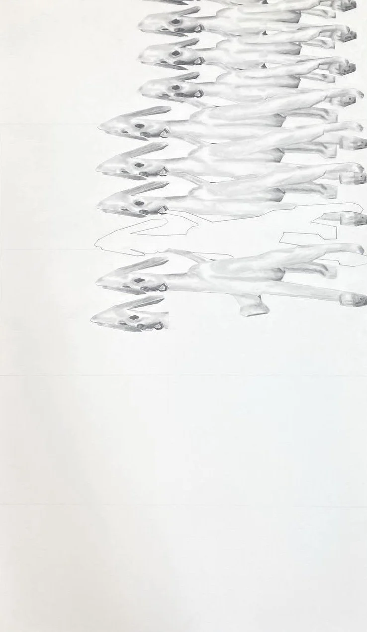 "Motion", graphite on paper, 76cm x 35cm, 2024 *SOLD*