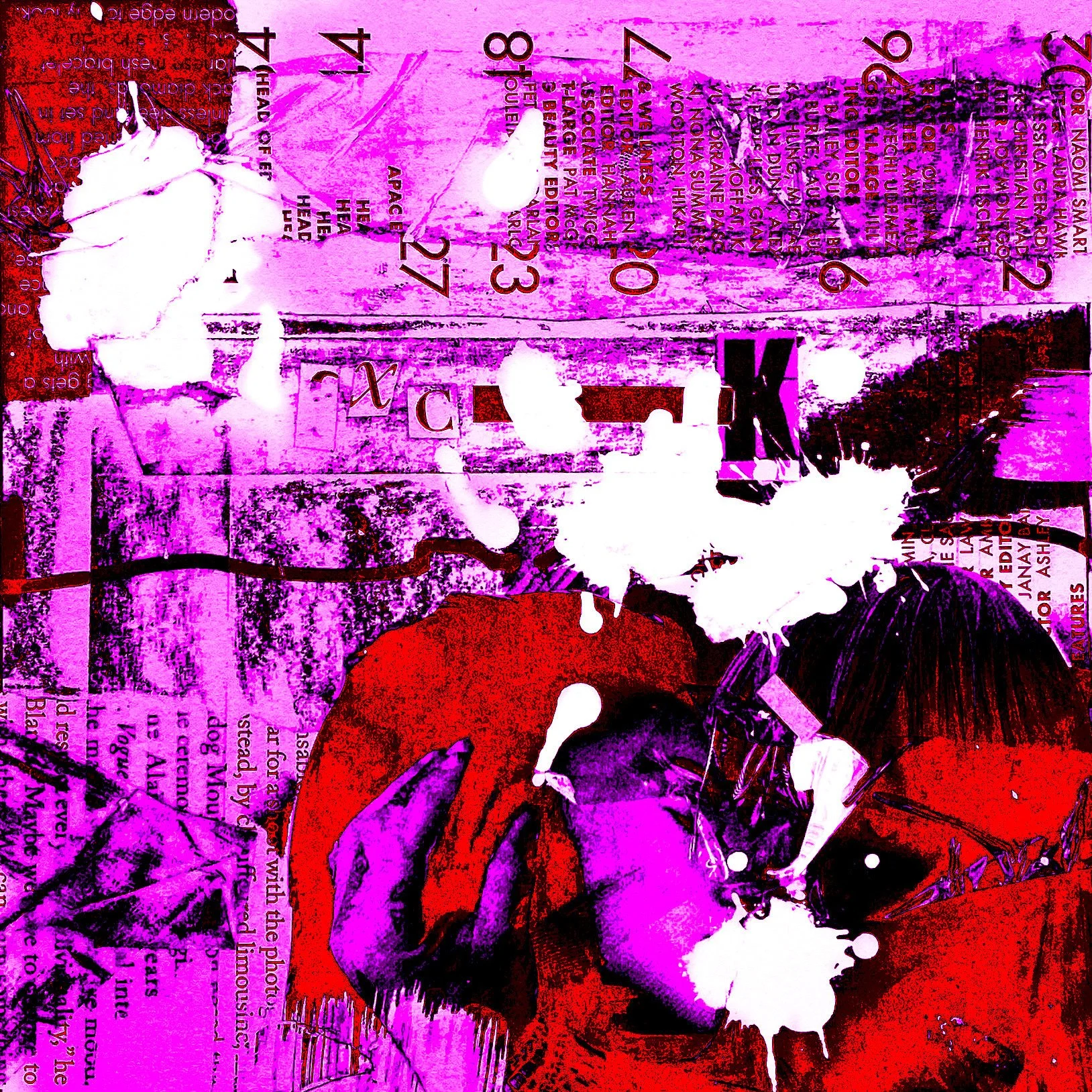 "Dumpster Parties (Splash Zone", collage print, 30cm x 30cm, 2023