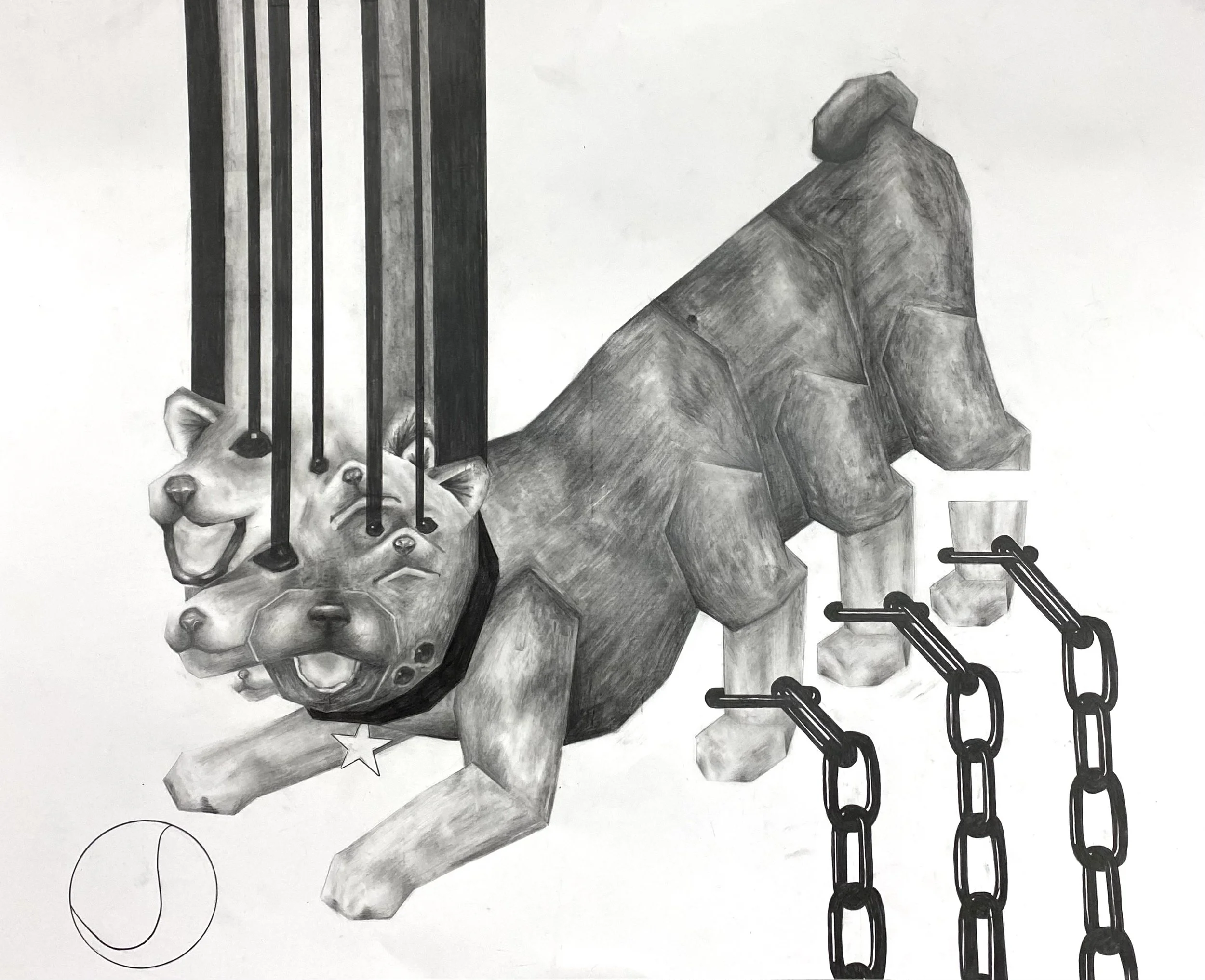 "She", graphite on paper, 60cm x 100cm, 2024 *SOLD*