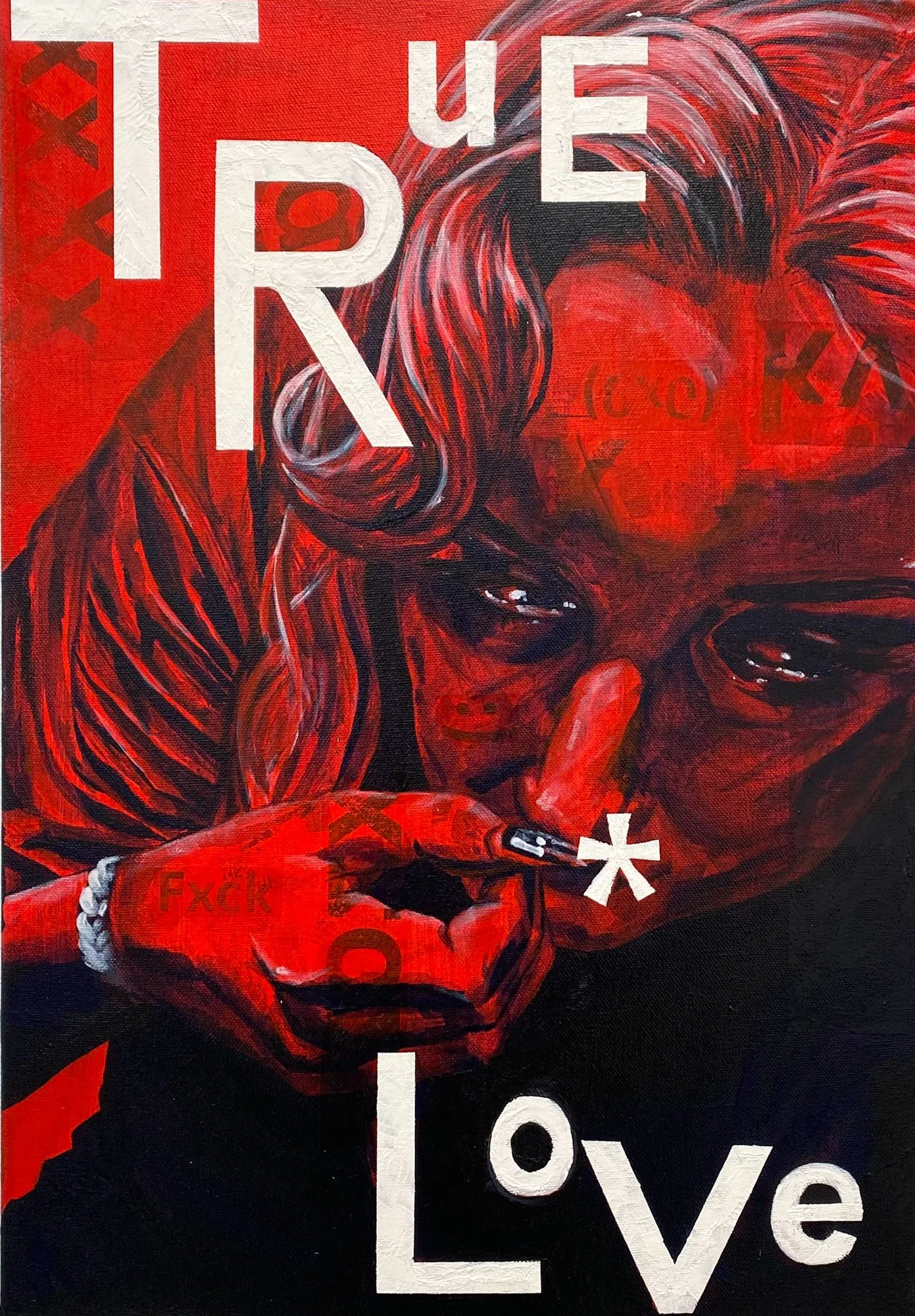"Dirty Rich", acrylic on canvas, 50cm x 30cm, 2023
