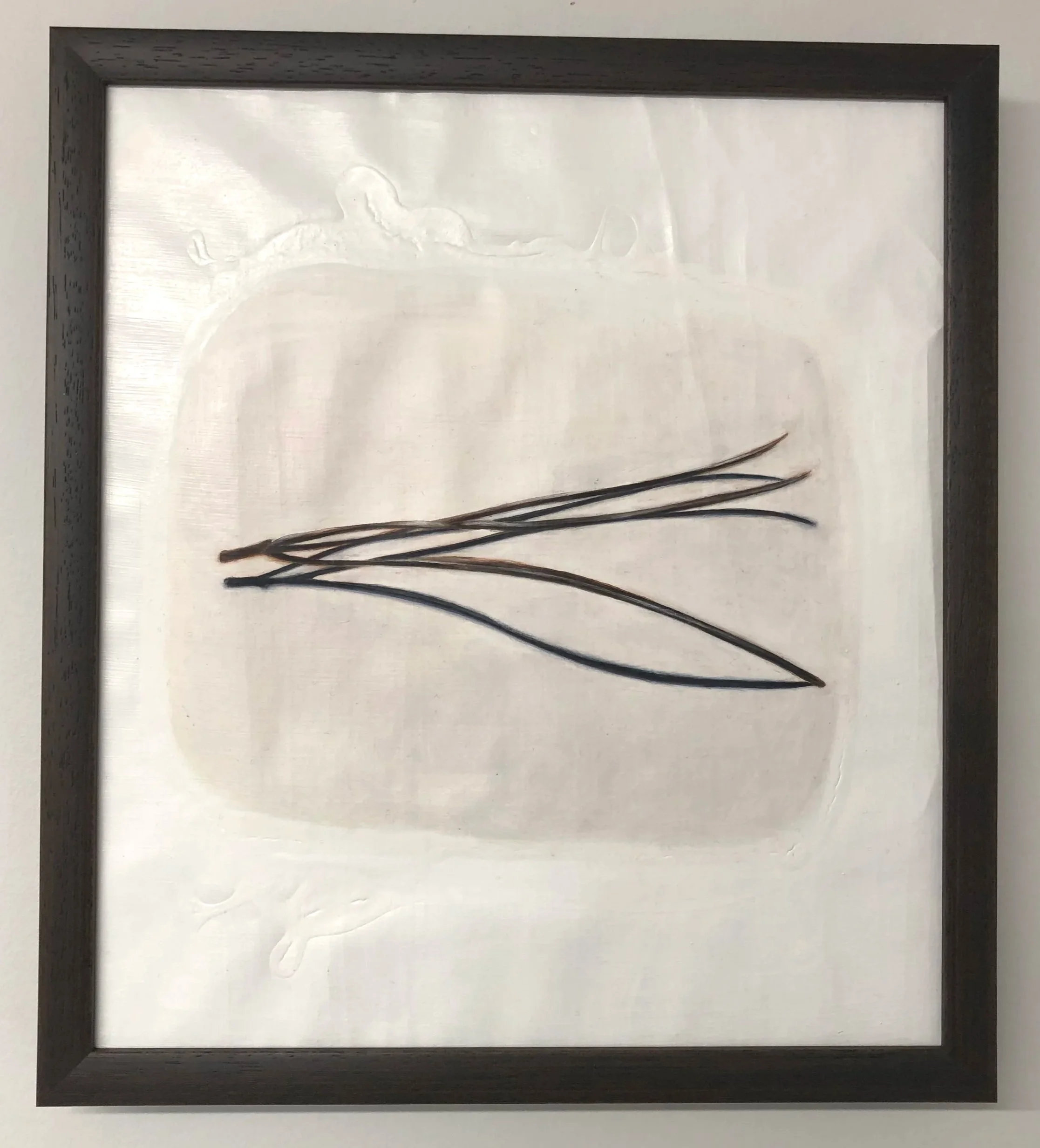 Compass, 2025. Oil and gesso on vintage linen