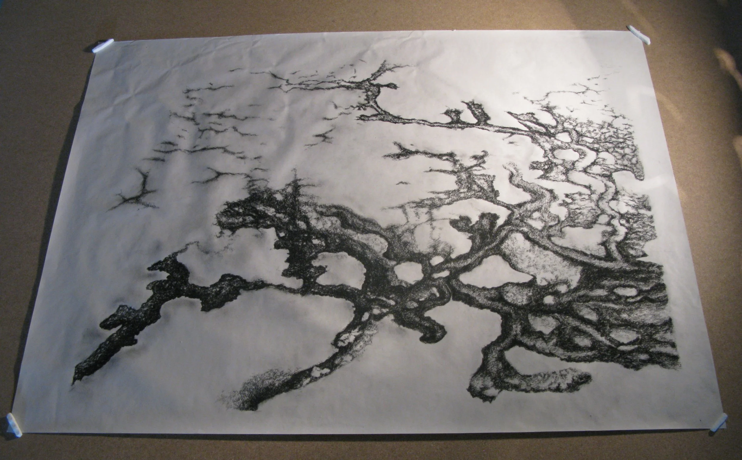 psychogeographie I, 2009. Charcoal on paper, 86 cm x 63 cm