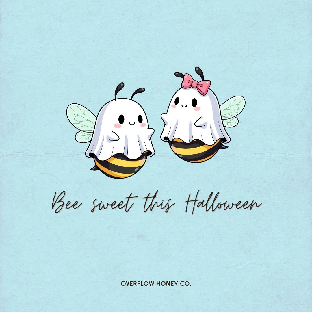 🎃 𝐇𝐚𝐩𝐩𝐲 𝐇𝐚𝐥𝐥𝐨𝐰𝐞𝐞𝐧 𝐟𝐫𝐨𝐦 𝐎𝐯𝐞𝐫𝐟𝐥𝐨𝐰 𝐇𝐨𝐧𝐞𝐲 𝐂𝐨.! 🐝
You won’t find any tricks here — just treats — and we’ve got something sweet to share. 
The Grateful Bee makes the perfect Halloween treat for l