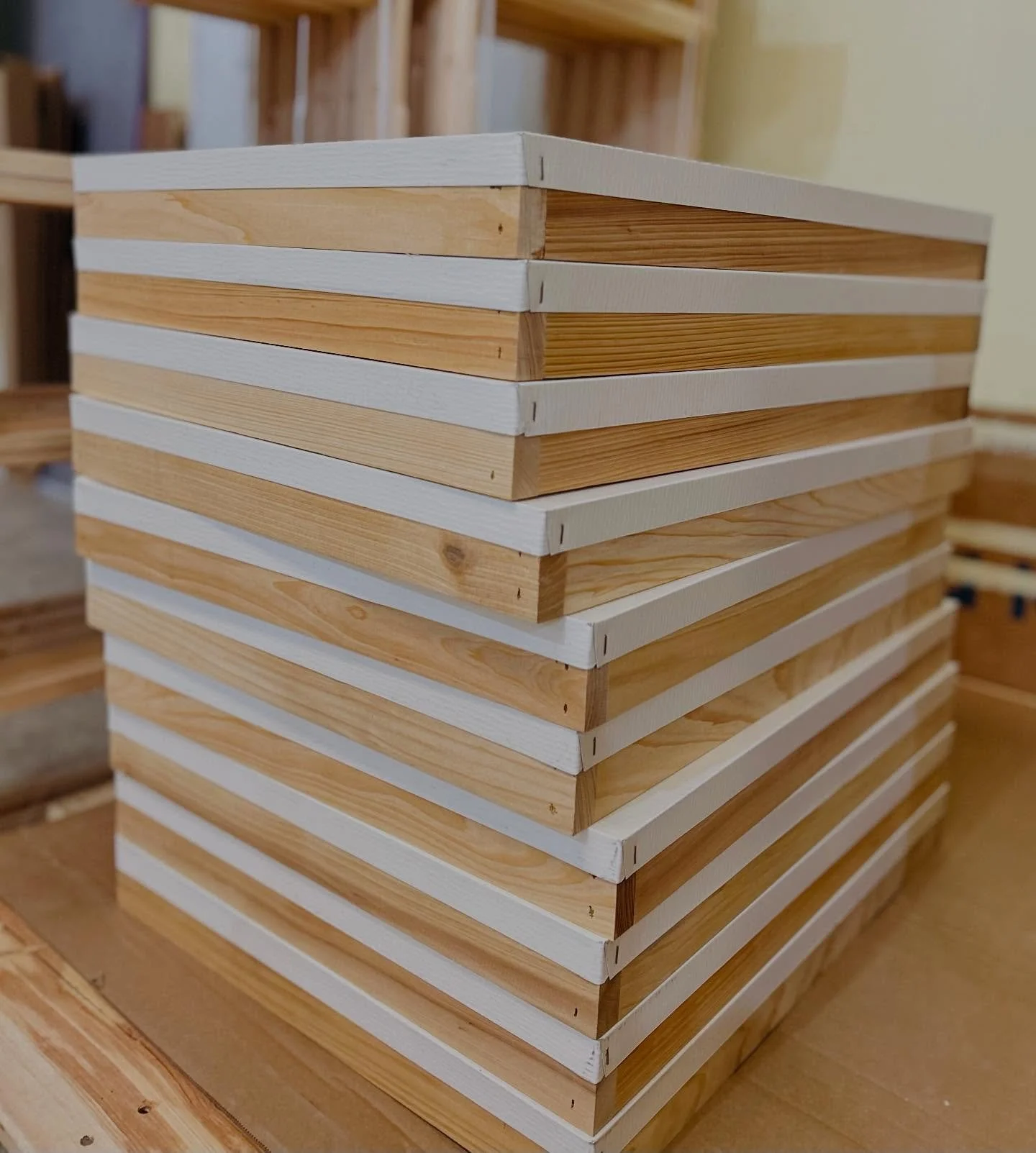 Just a FYI the cost of our original metal is skyrocketing. To avoid another price increase, this is what our tops will look like for now! This is the same cypress base with a pvc coated aluminum and rust free staples. We can keep the price on these t