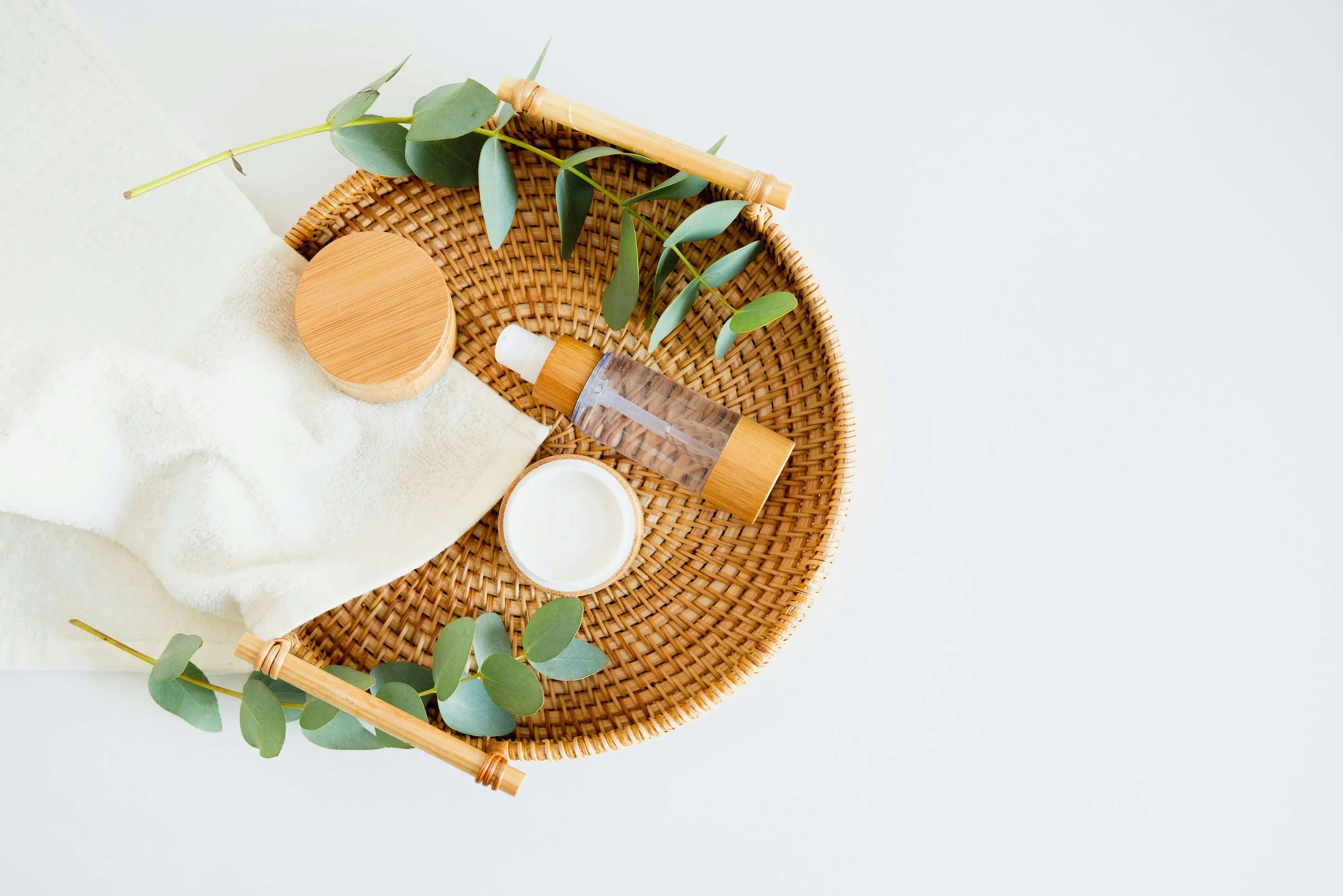 Woven basket with massage tools used in Richmond, VA