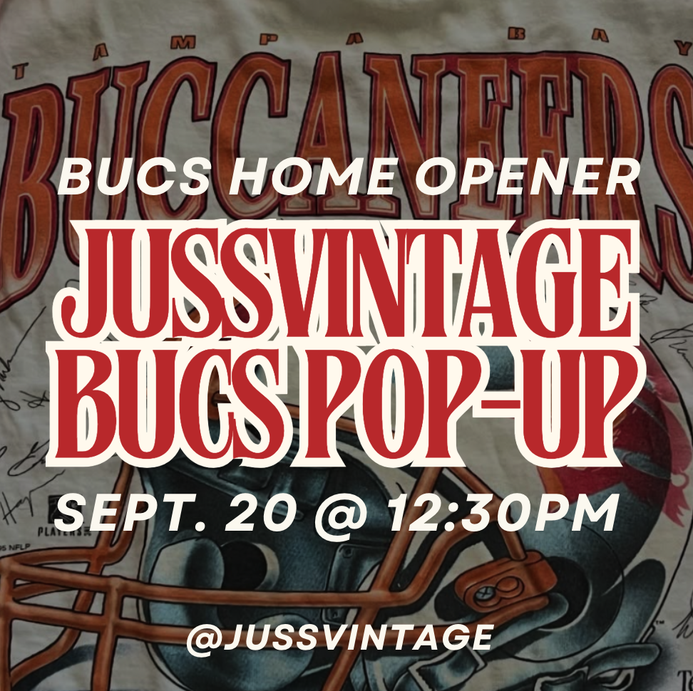 Buccaneers Home Opener | JUSSVINTAGE Pop-Up