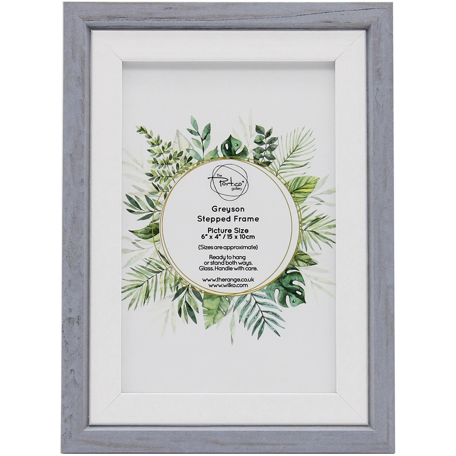 Grey stepped picture frame