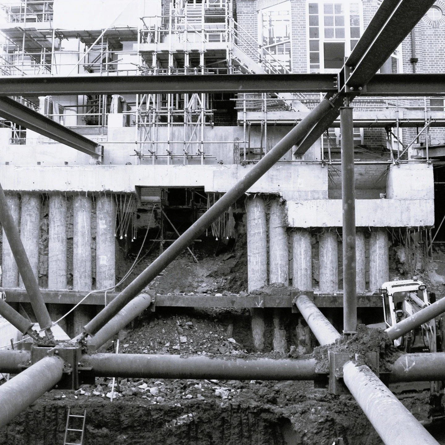 Beneath the surface - piled foundations for a double basement and swimming pool.