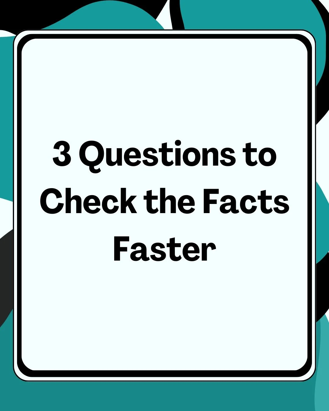 Sometimes when you're upset, you don't have the time, energy, or willingness to go through all of the steps of Check the Facts.

Last week, I posted a reel with these three questions, which can help you check the facts more quickly in these situation