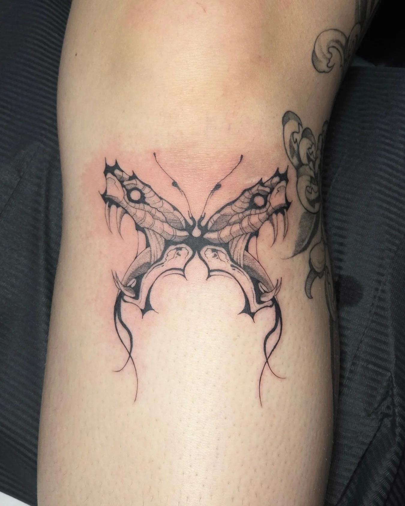 Not your typical butterfly🦋
.
.
Tattoo artist: @ambrosia_tattoos 
.
.
Lagrange, GA