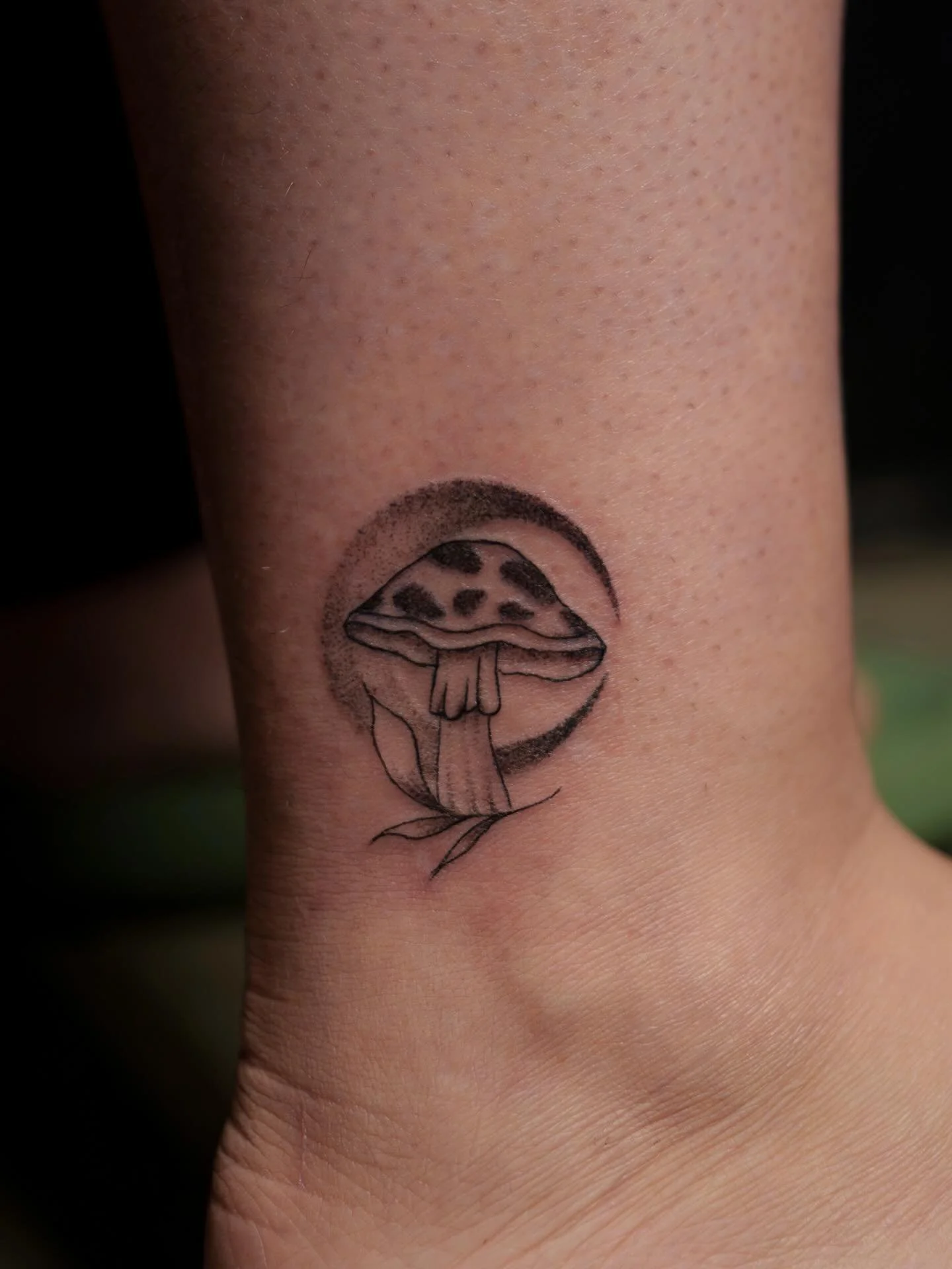 Tiny details, big character.
Fine line mushroom with soft shading 🍄
.
.
Tattoo Artist: @ambrosia_tattoos 
.
.
Lagrange, GA