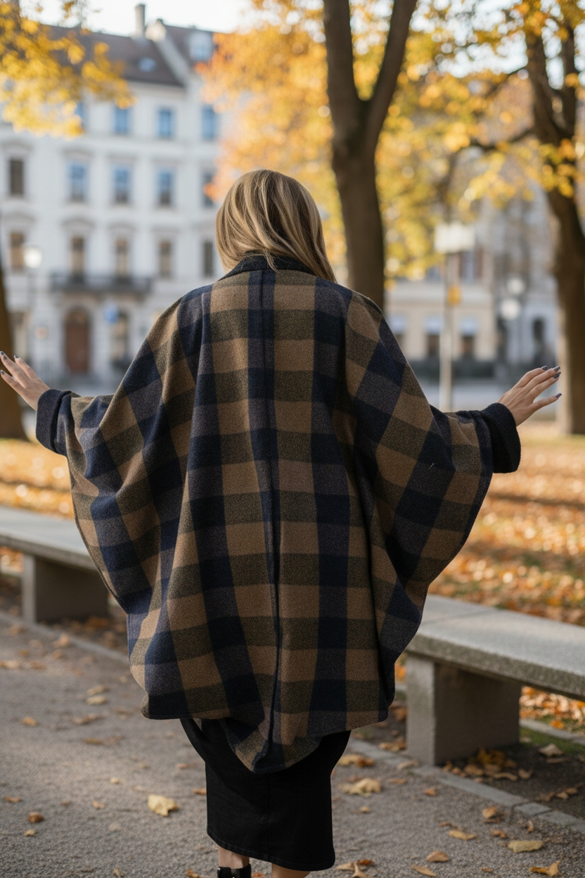 Blue Plaid w_ sweater Knit cowl neck detail 2.png