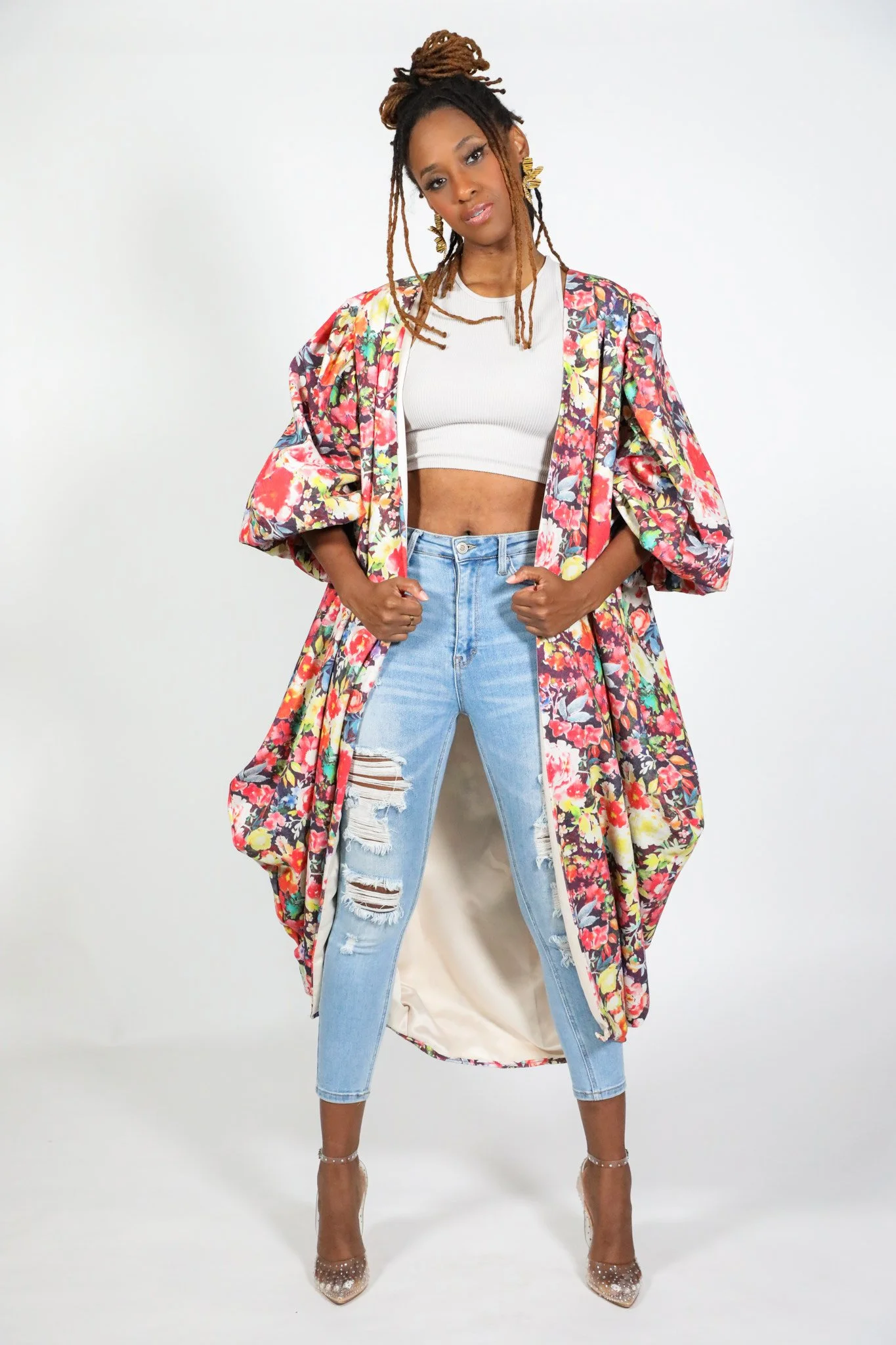 Floral puff sleeve fly jacket.jpeg