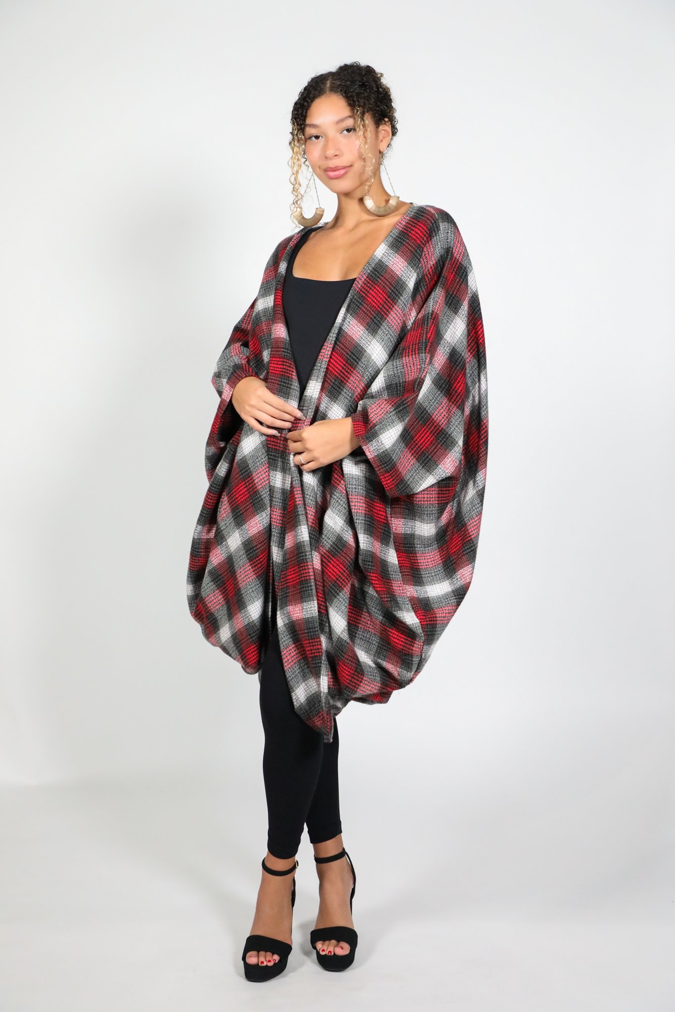 Dark Plaid Short Fly Jacket