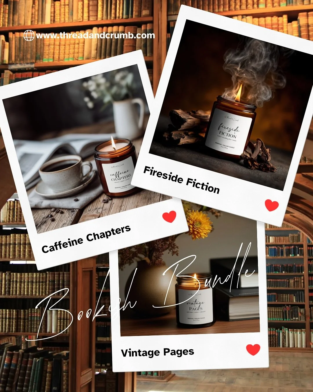 They&rsquo;re finally here&hellip; our Trio Gift Boxes have officially launched. 🎁✨
Three curated candle sets, each designed around a different kind of cozy:

📚 Bookish Bundle &mdash; for the readers, writers, and slow-chapter lovers
🏡 Homemaker T