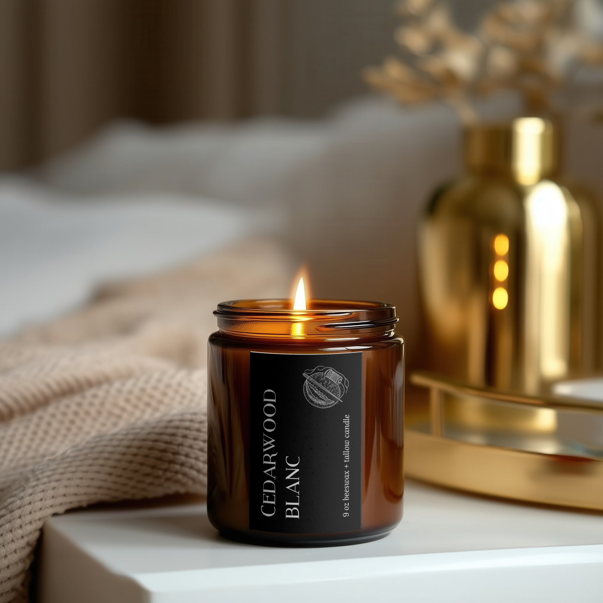 Cedarwood Blanc Candle — Wellness Collection
