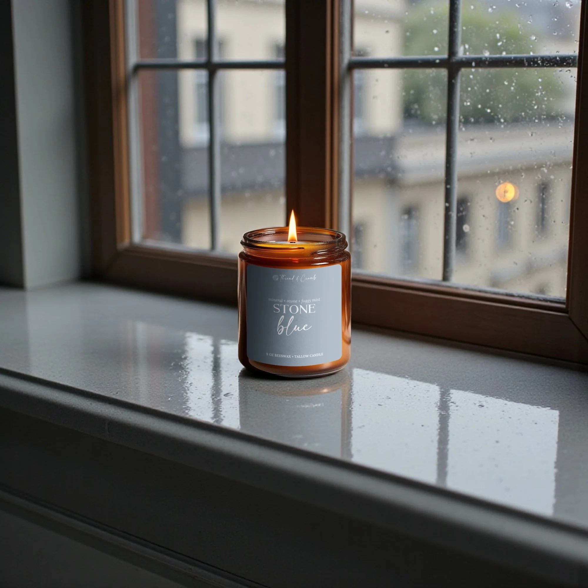 Stone Blue Candle – Spring Collection
