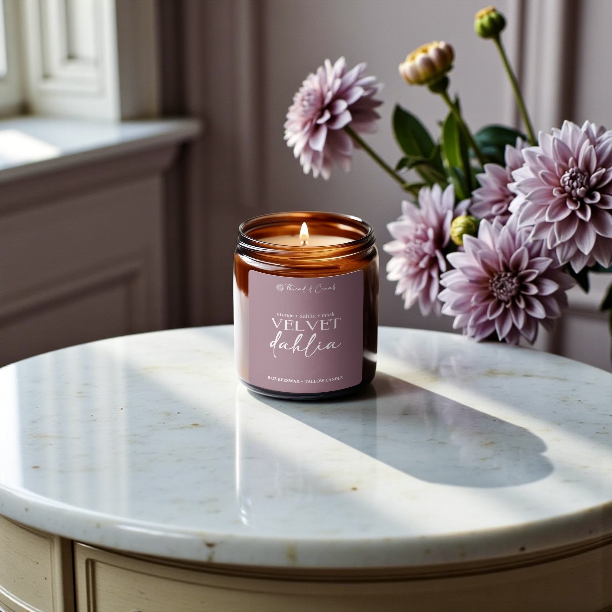Velvet Dahlia Candle – Spring Collection