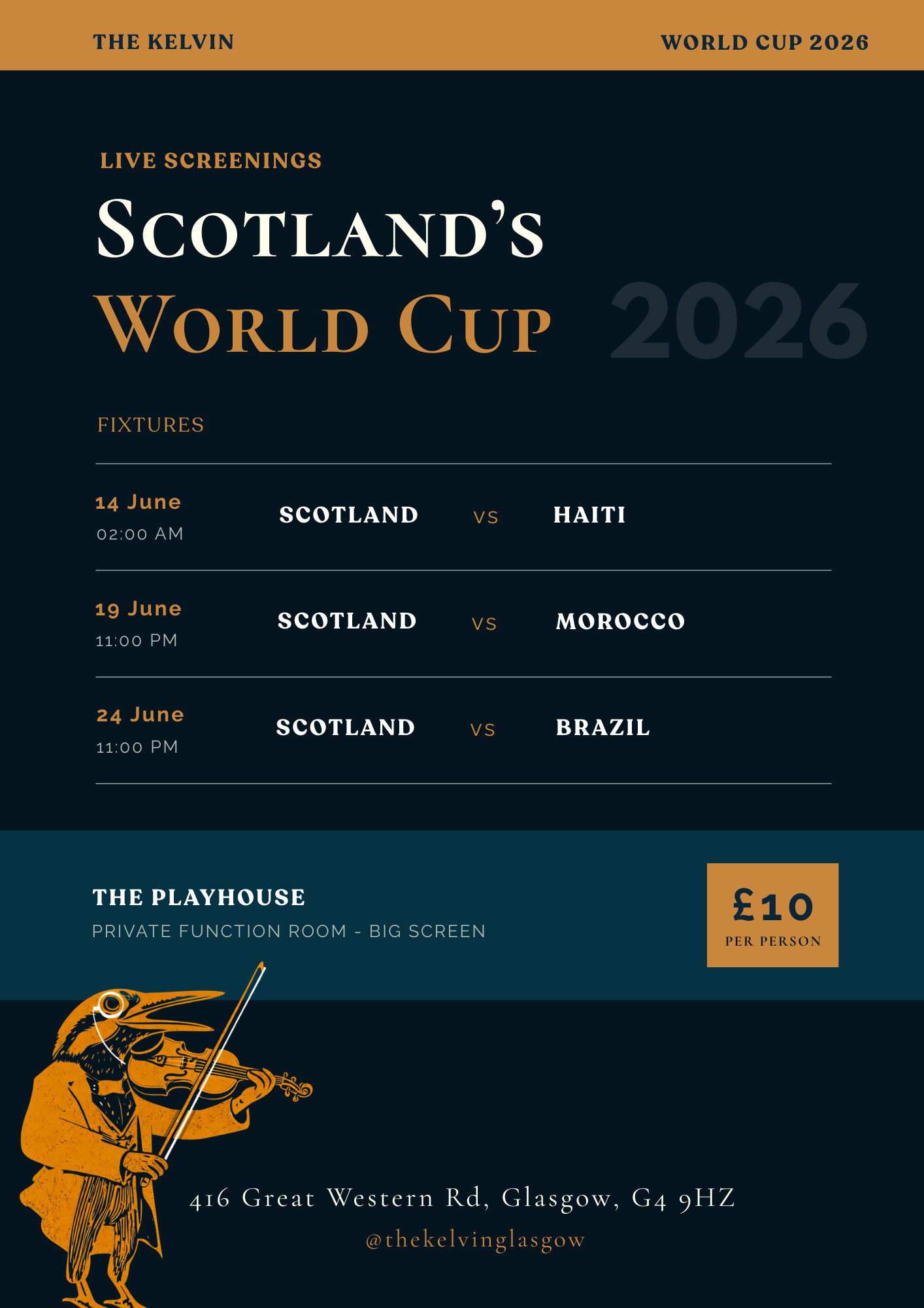 Live Screening - Scotland's World Cup