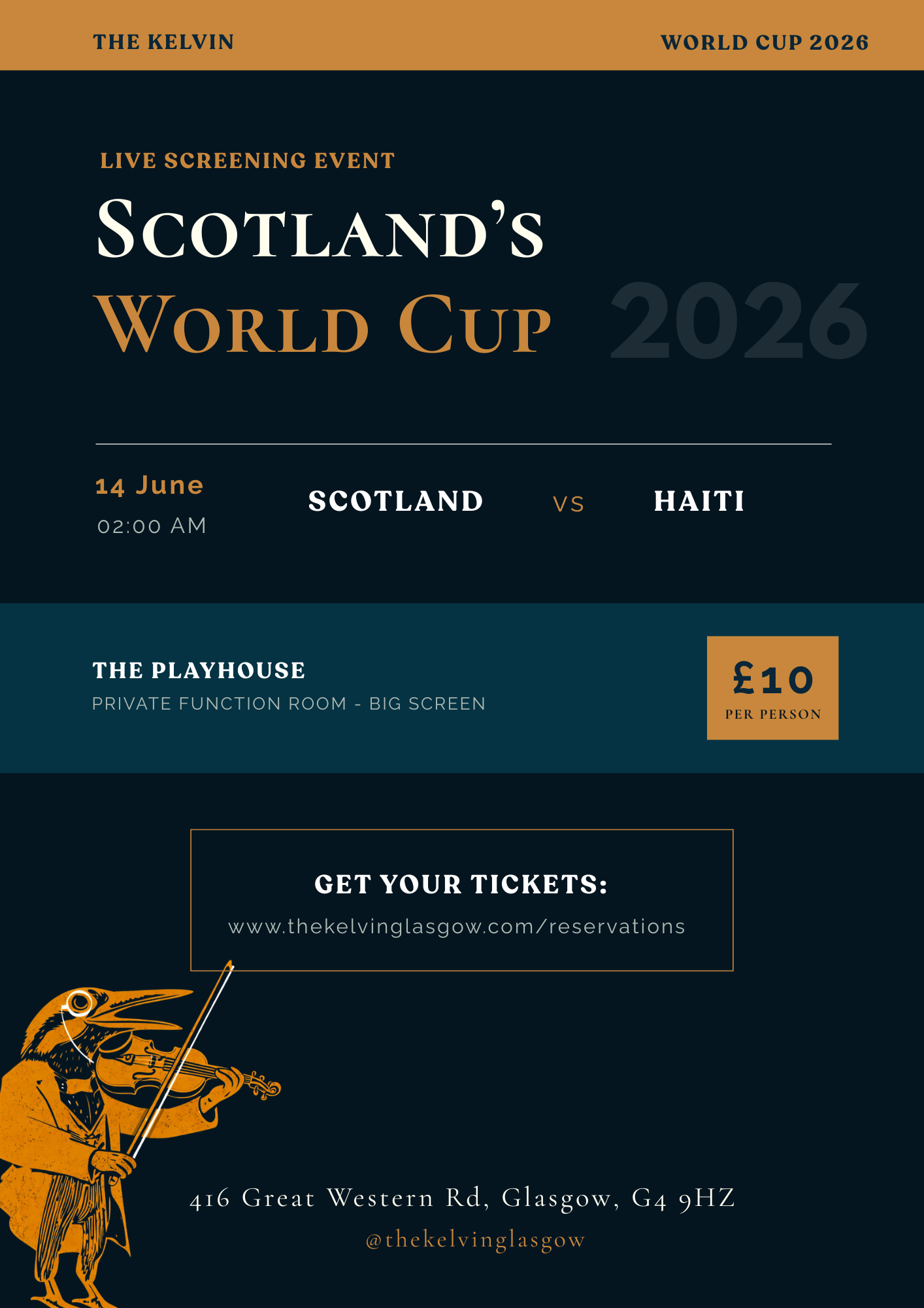 Live Screening - Scotland vs Haiti (World Cup 2026)