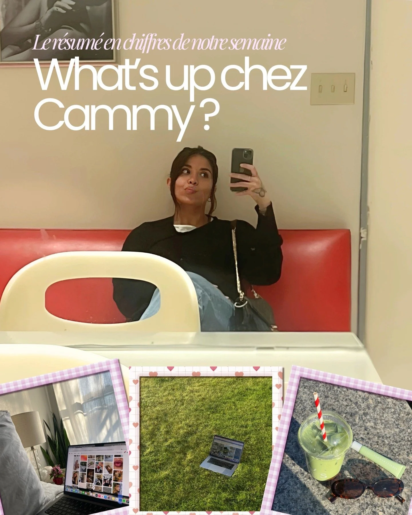 Bon dimanche &agrave; tous ! What's up chez Cammy, c'est l'&eacute;quivalent de nos photo dumps mais en un peu plus int&eacute;ressant. Et vous, vous avez fait quoi cette semaine ?