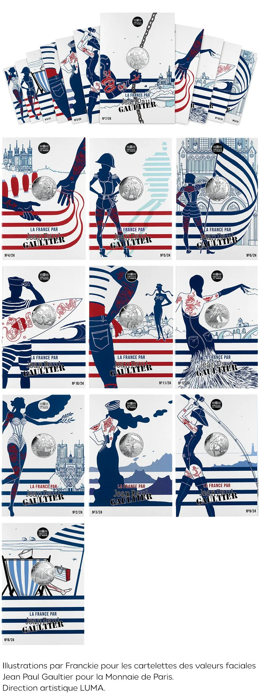 Illustrations – Monnaie de Paris, La France par Jean Paul Gaultier