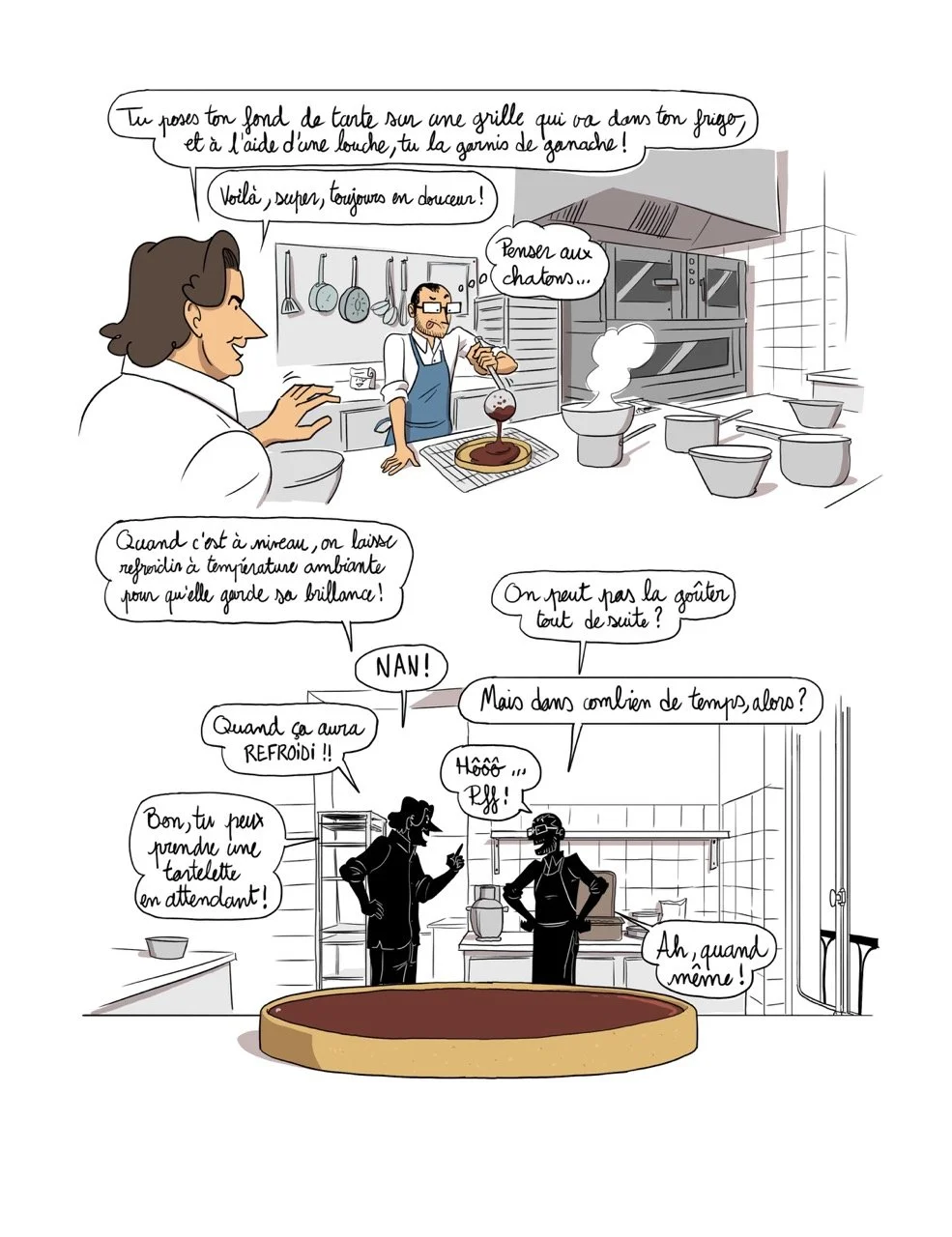 Planche de la bande dessinée « Les Secrets du Chocolat » par Franckie Alarcón, éditions Delcourt.
