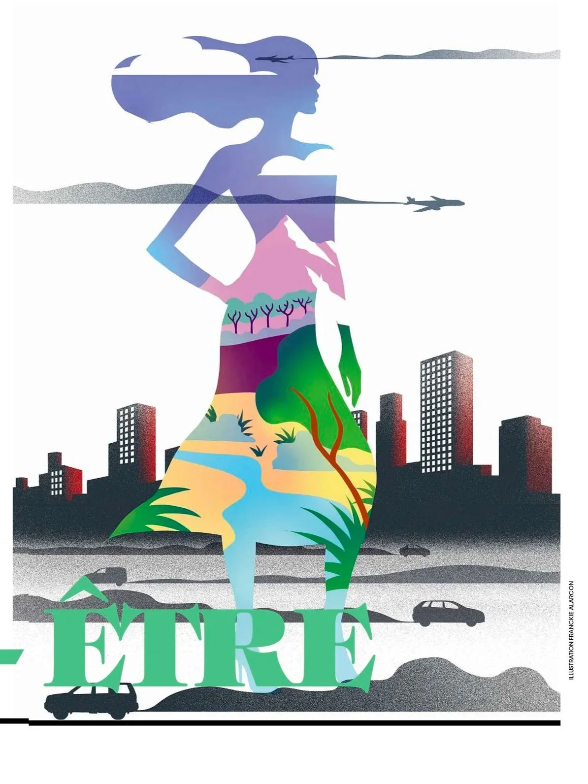 Illustrations pour Madame Figaro Business, rentrée 2022, sur le thème du bien-être au travail