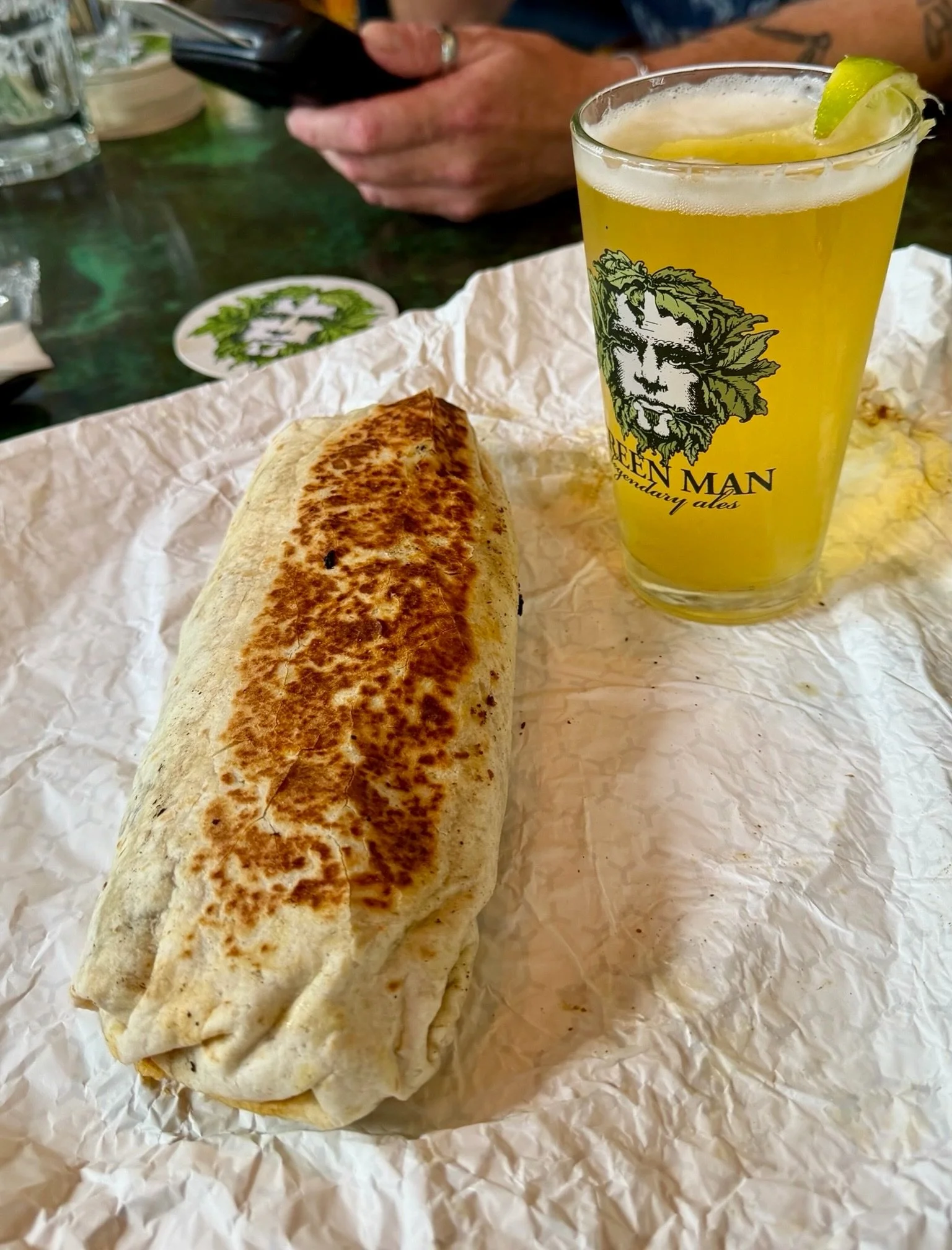 Good beer, good food, what else do you need? 🍻

Did you know you can get Xico Chico delivered straight to our friends @greenmanbrewery? 

Taco Tuesday means $5 margs, $5 Xico beers, and a free order of chips &amp; guac with every entree.