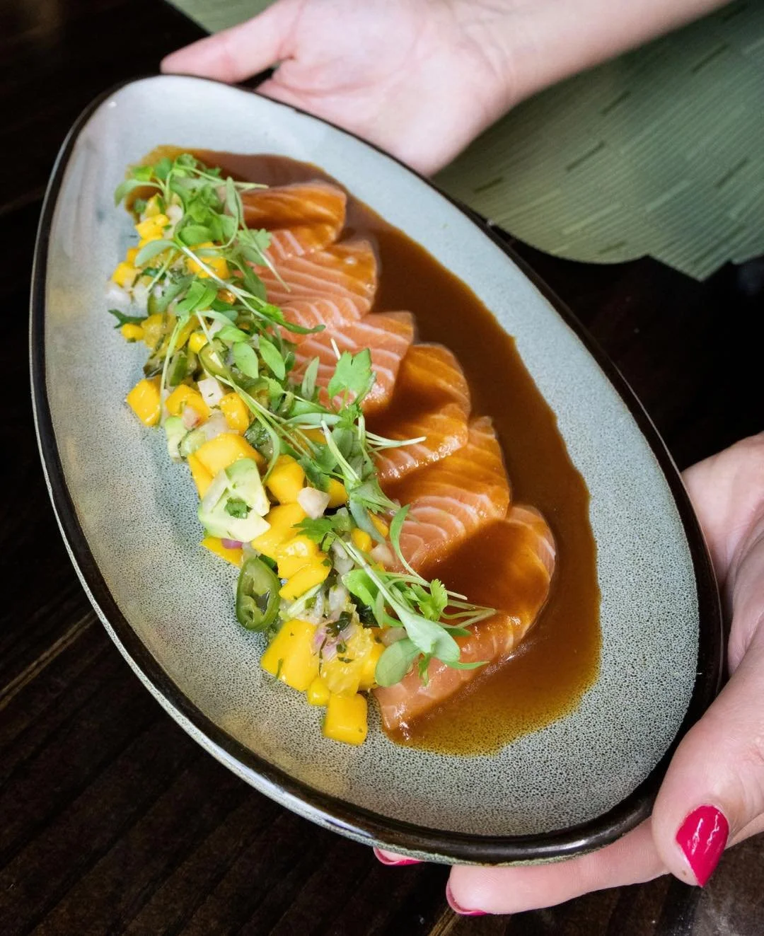 The kind of dish that belongs on the table for brunch and dinner.
 
Agua Chile Negro: Sliced Faroe Island Salmon with fresh mango salsita in a pasilla negro yuzu ponzu, topped with micro herbs. 
 
Brunch at Xico is served every Saturday &amp; Sunday 