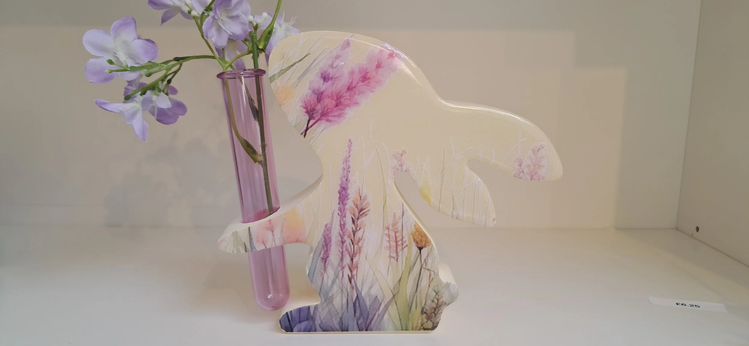 Bunny Test Tube Vase - Pink Grass