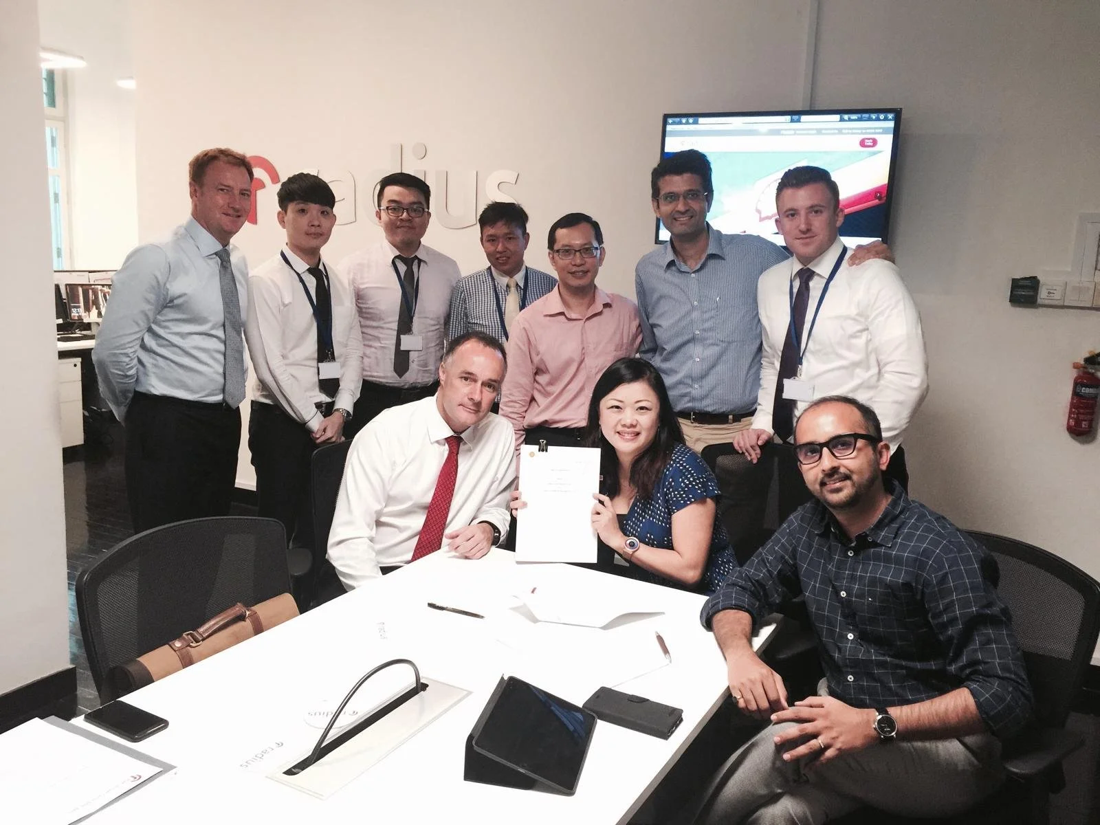 Signing our Shell contract in Singapore - 17th June 2016