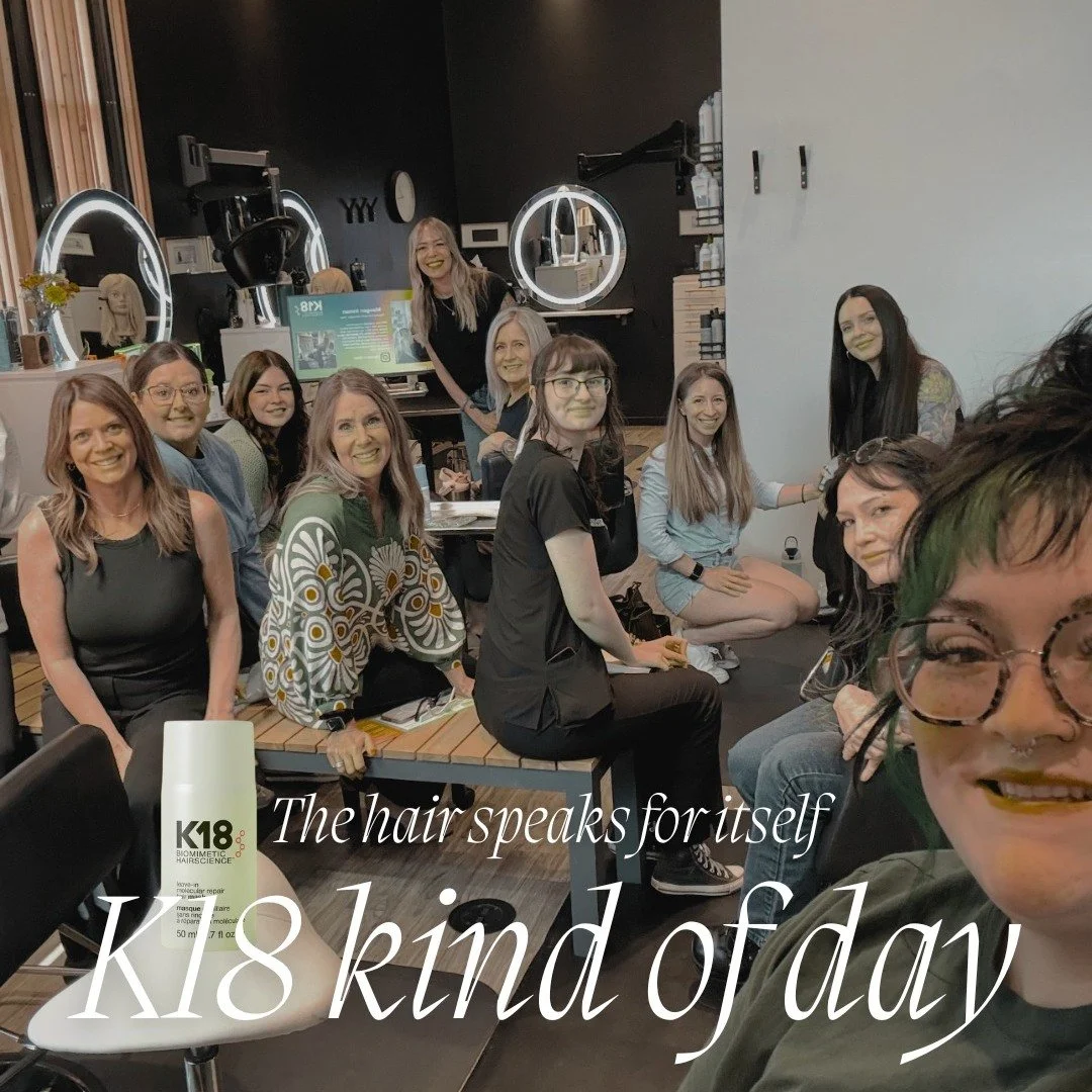 Thank you to Maegen for leveling us up with K18 ✨
Hair got smarter&hellip; so did we 🫶🏽 @maegen.k18hair 

#K18Hair #K18Results #HealthyHairFirst #HairRepair #HairTransformation #StrongerHair #saloneducation #mystudio192
