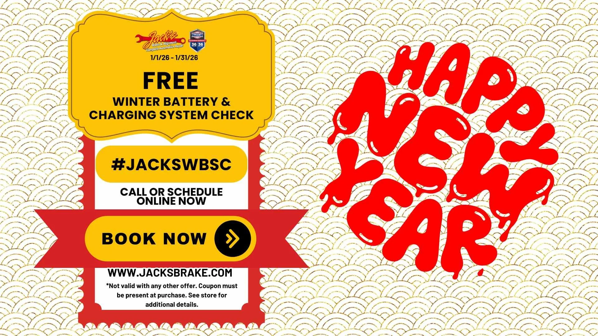 Jack’s Brake & Alignment free winter battery and charging system check