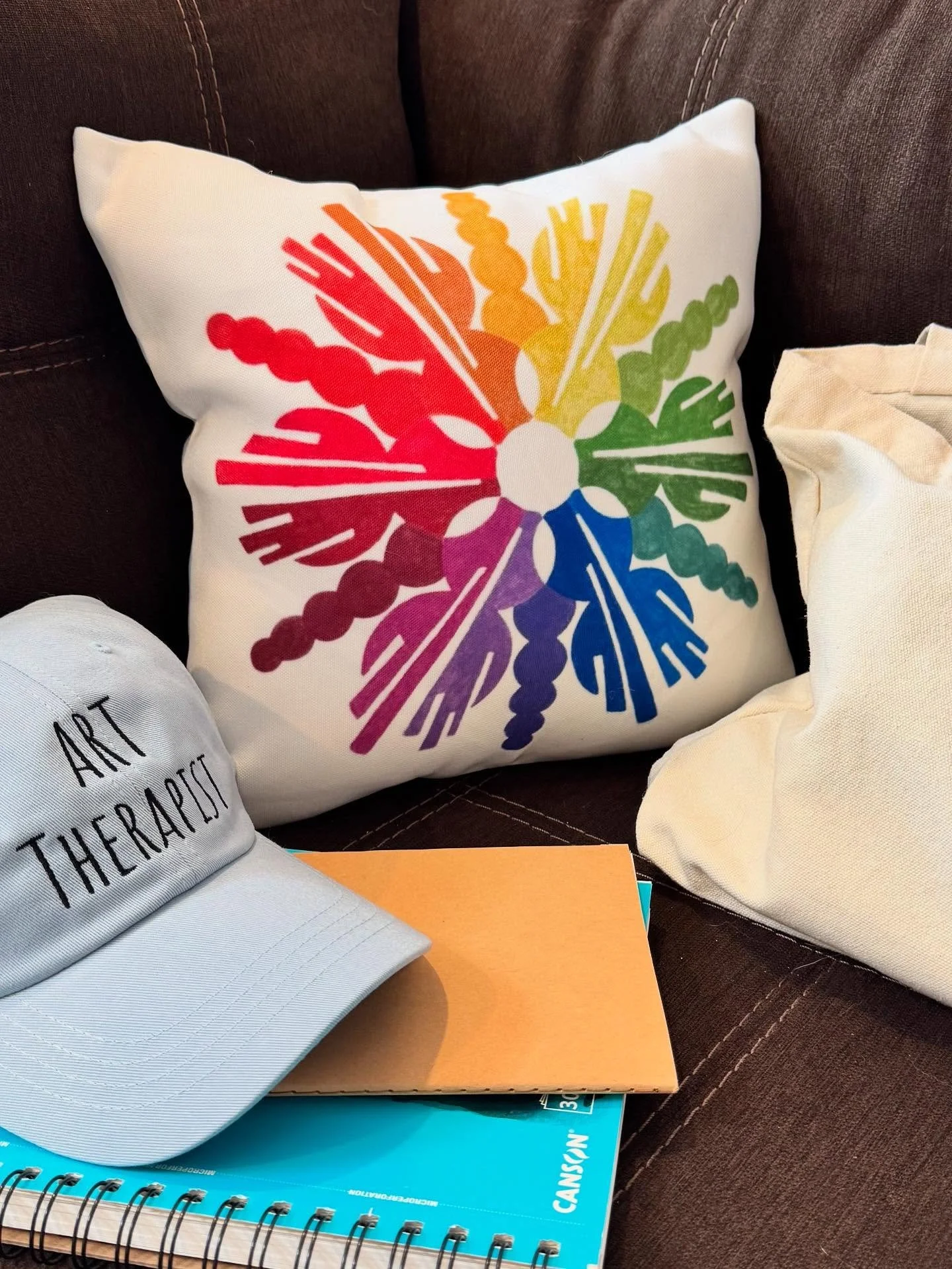 Some fun creations that are now up on my Etsy! 

This pillow case is a gouache color wheel painting I created years ago and have always loved it. I digitalized it and it&rsquo;s been a sticker for a while and noooow, it&rsquo;s a pillow cover! 

The 